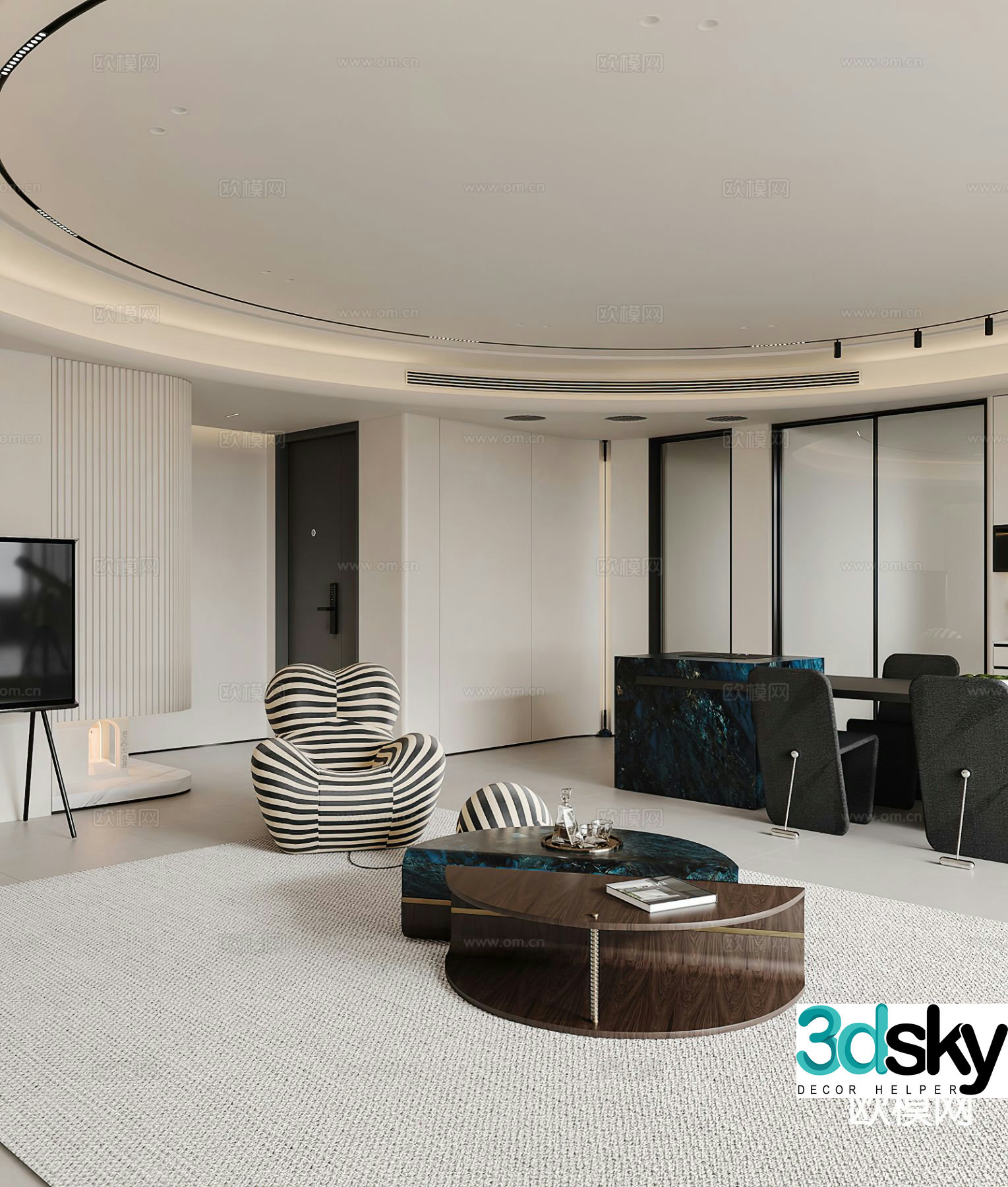 Italian living room 3d model