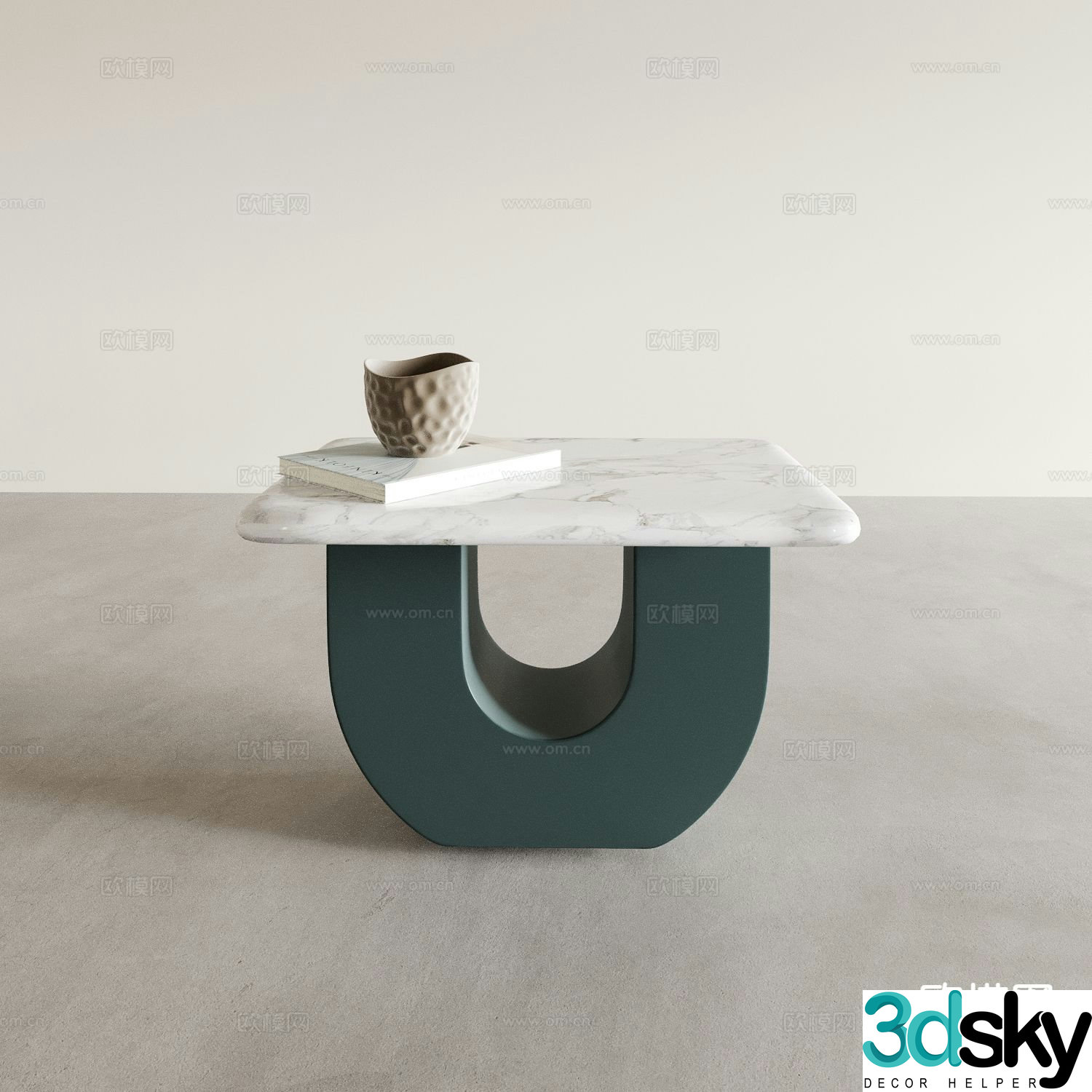 Italian corner table side table 3d model