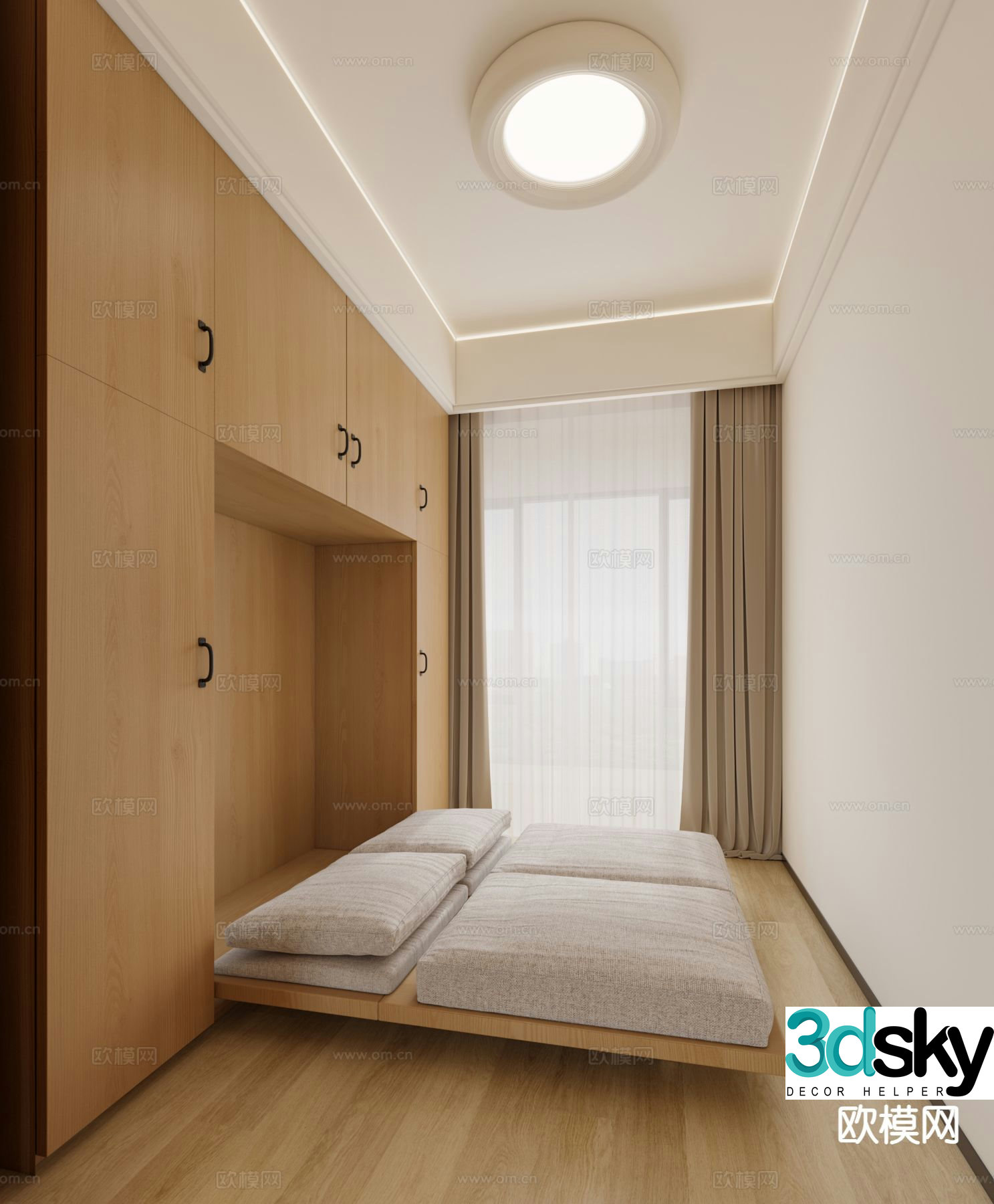 Modern bedroom second bedroom 3d model