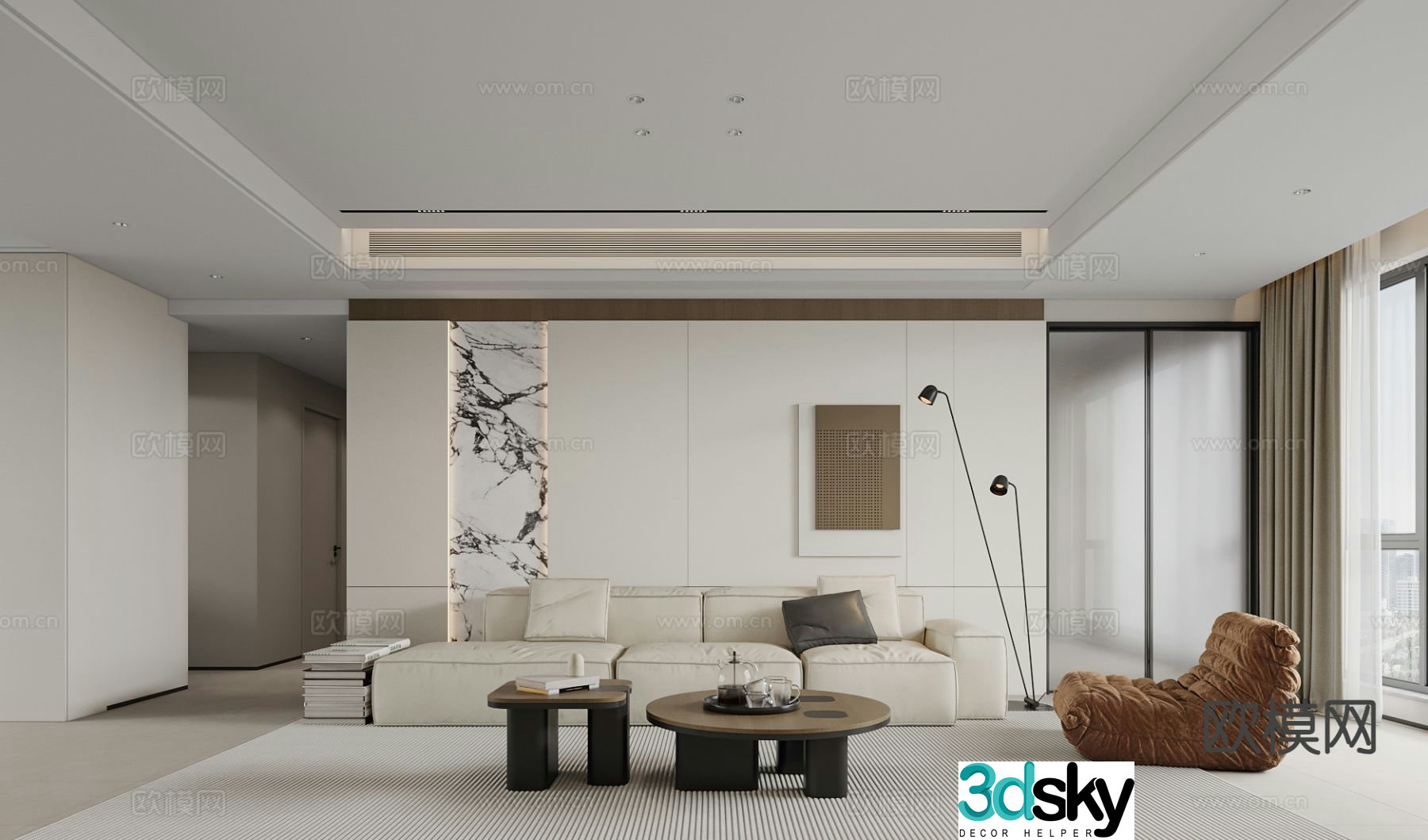 Modern living room 3d model