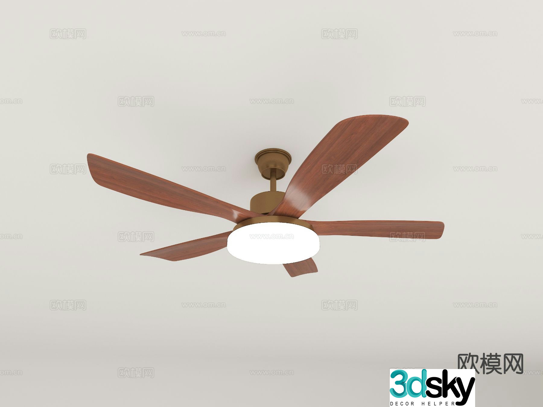 Medieval style ceiling fan lamp fan lamp 3d model