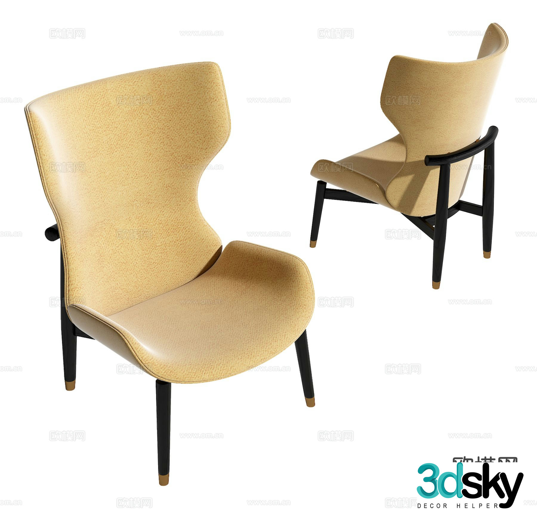 Modern chair leisure chair 3d model