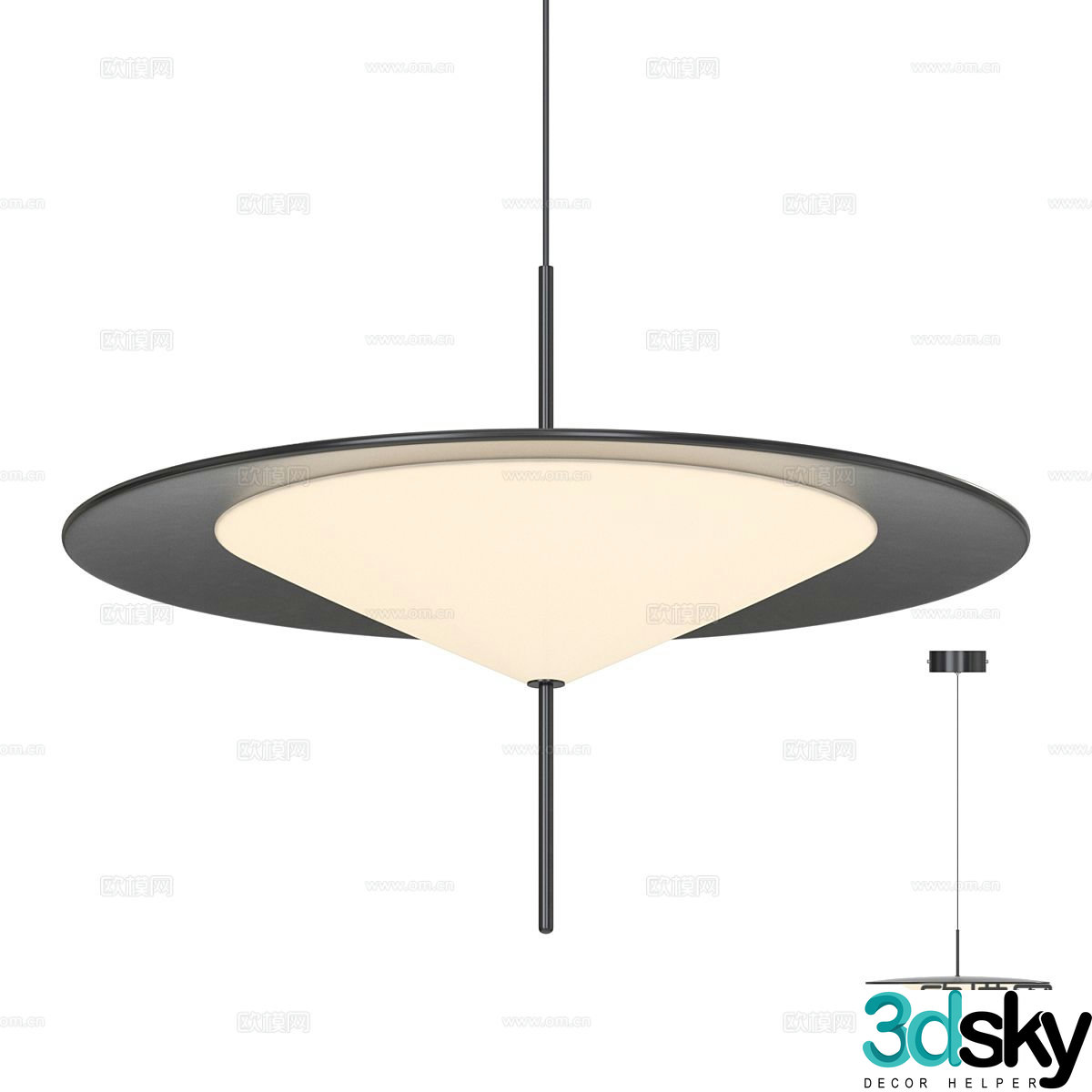 Pendant lamp small chandelier 3d model