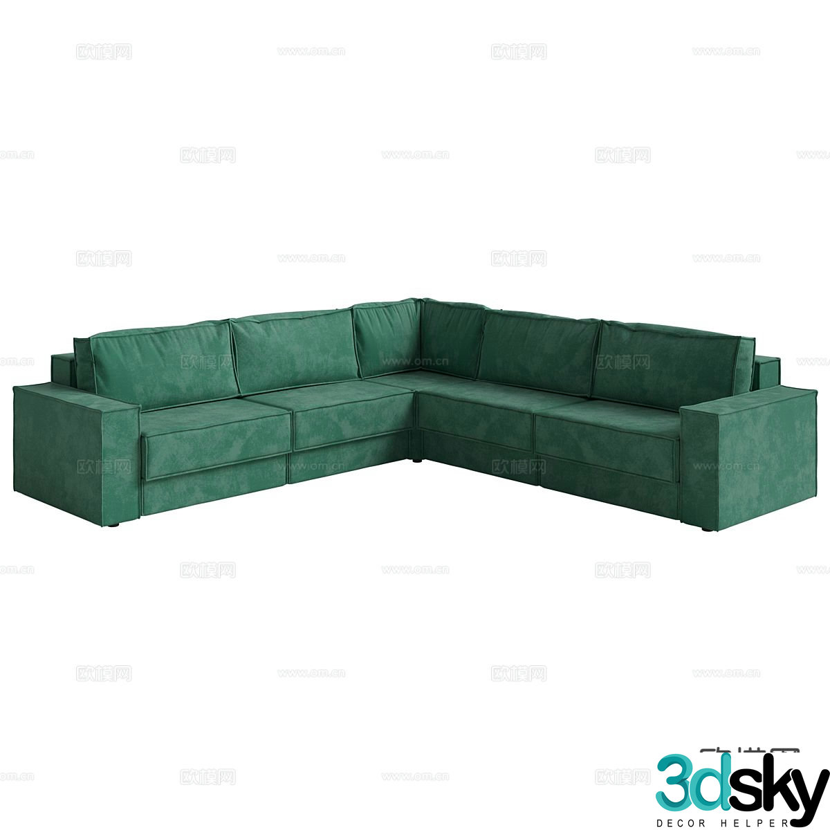 Modern corner sofa multi-person sofa 3d model