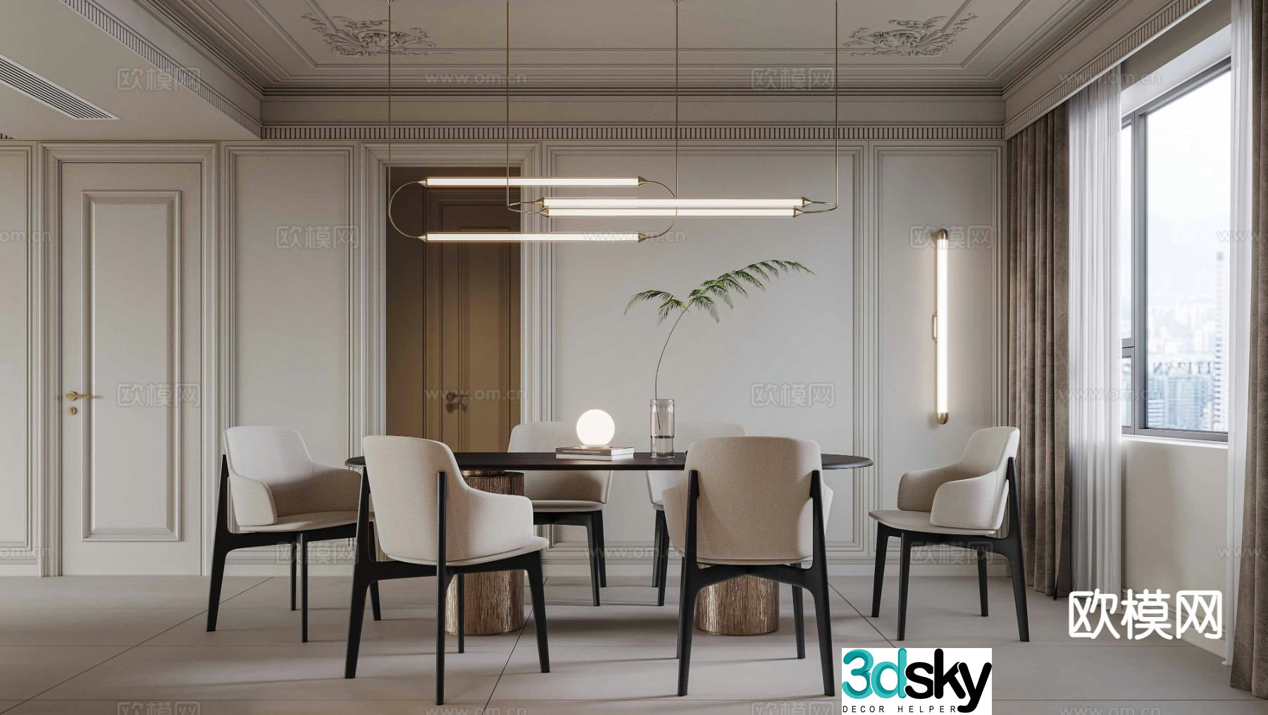 French restaurant 3d model