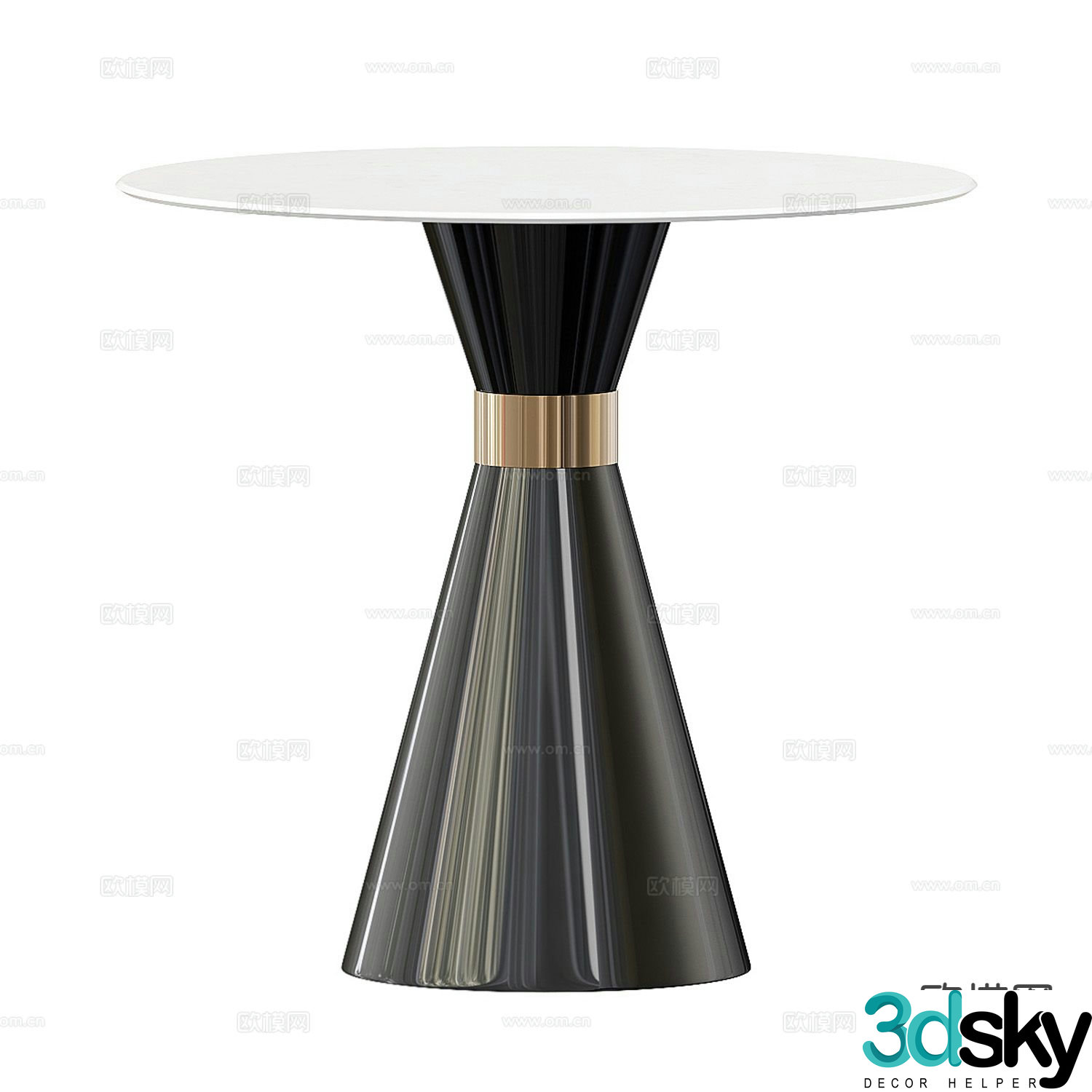 Denali modern side table round table corner table 3d model