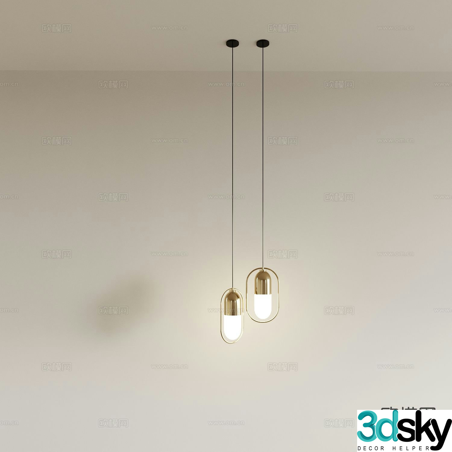 Light luxury chandelier restaurant chandelier bar chandelier 3D model