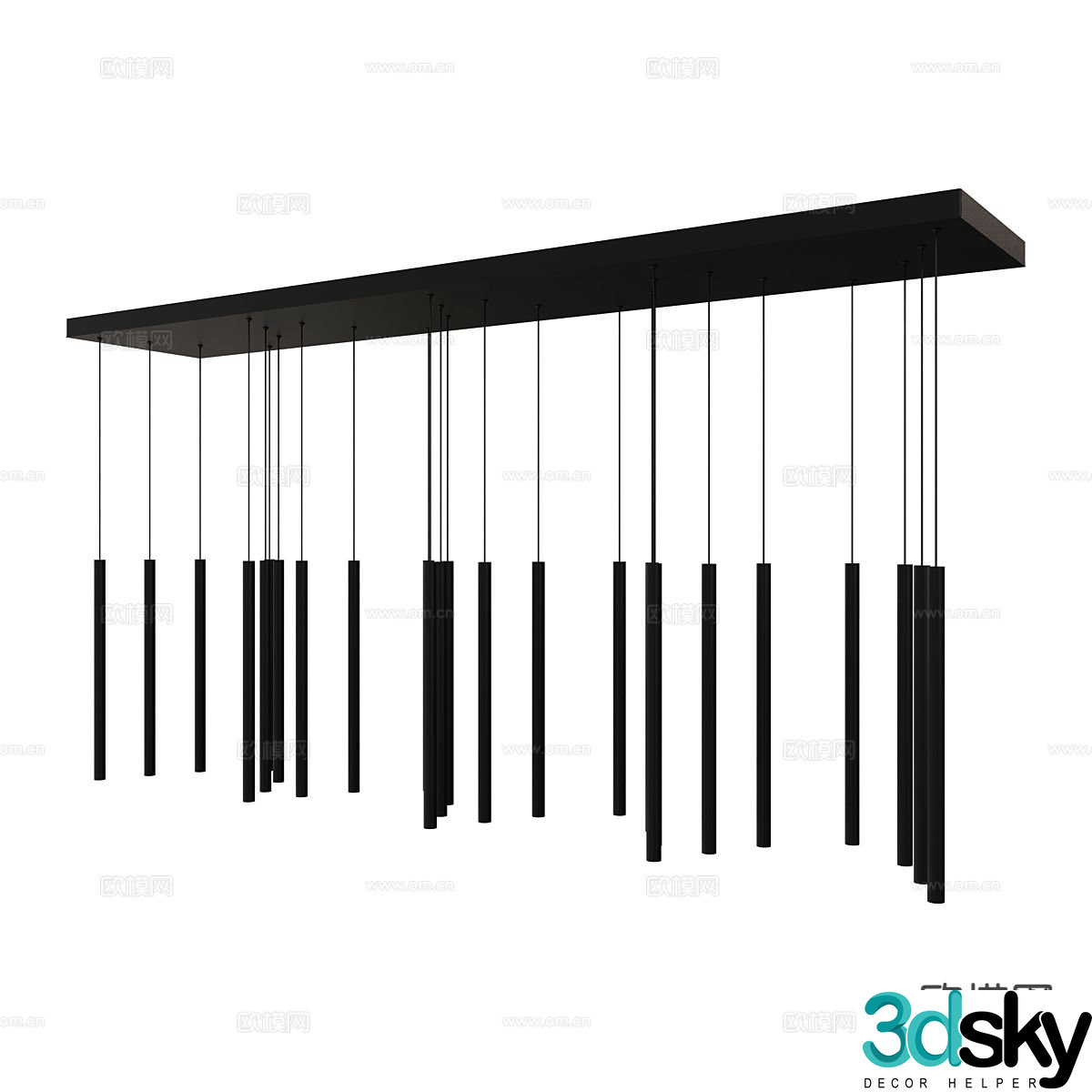 Modern creative chandelier 3d model