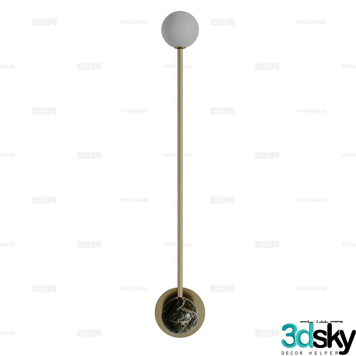 Light luxury wall lamp 3D model