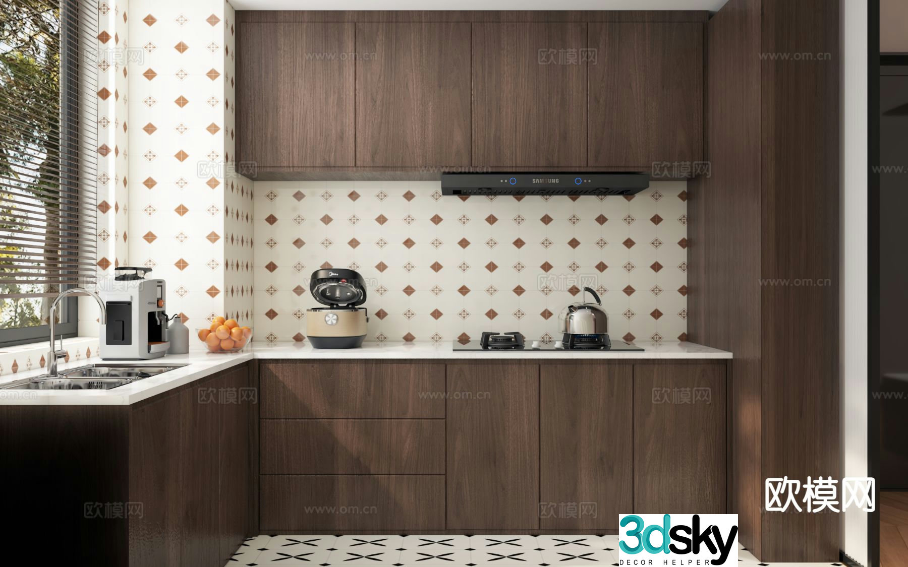 Medieval style kitchen 3d model