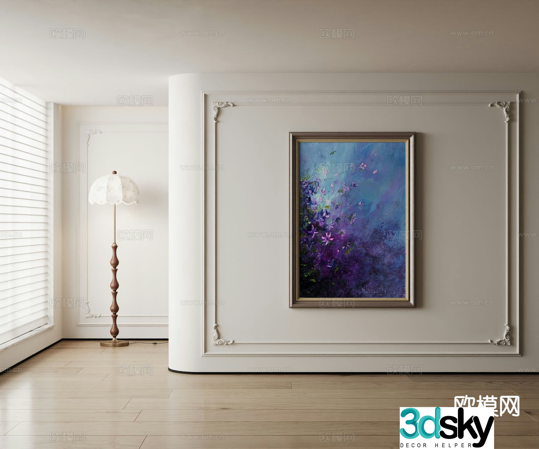 American oil painting art painting decorative painting 3d model