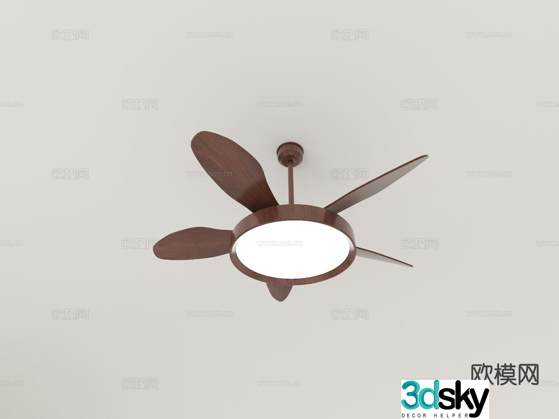 Medieval style ceiling fan lamp fan lamp 3d model