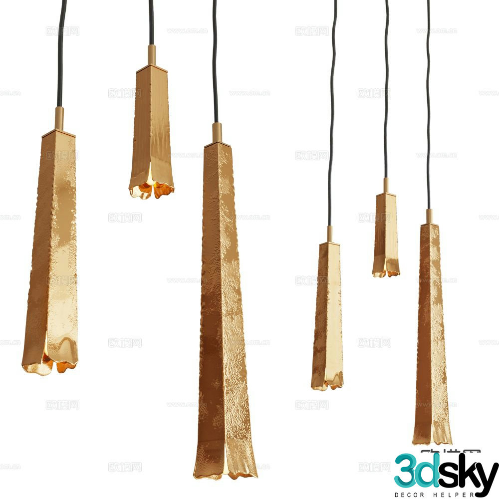 SIGMA light luxury small chandelier 3d model