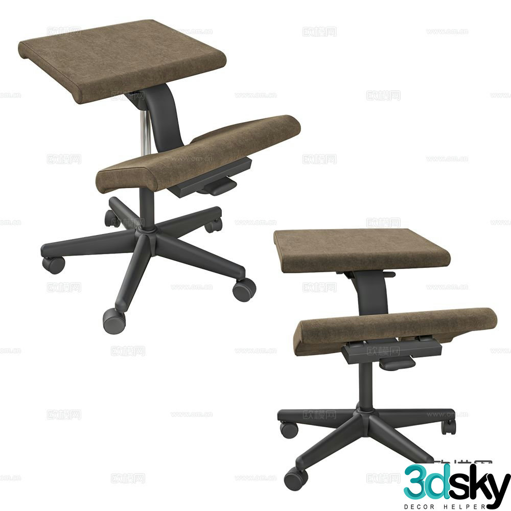 Varier office chair posture correction chair spine protection chair 3d model