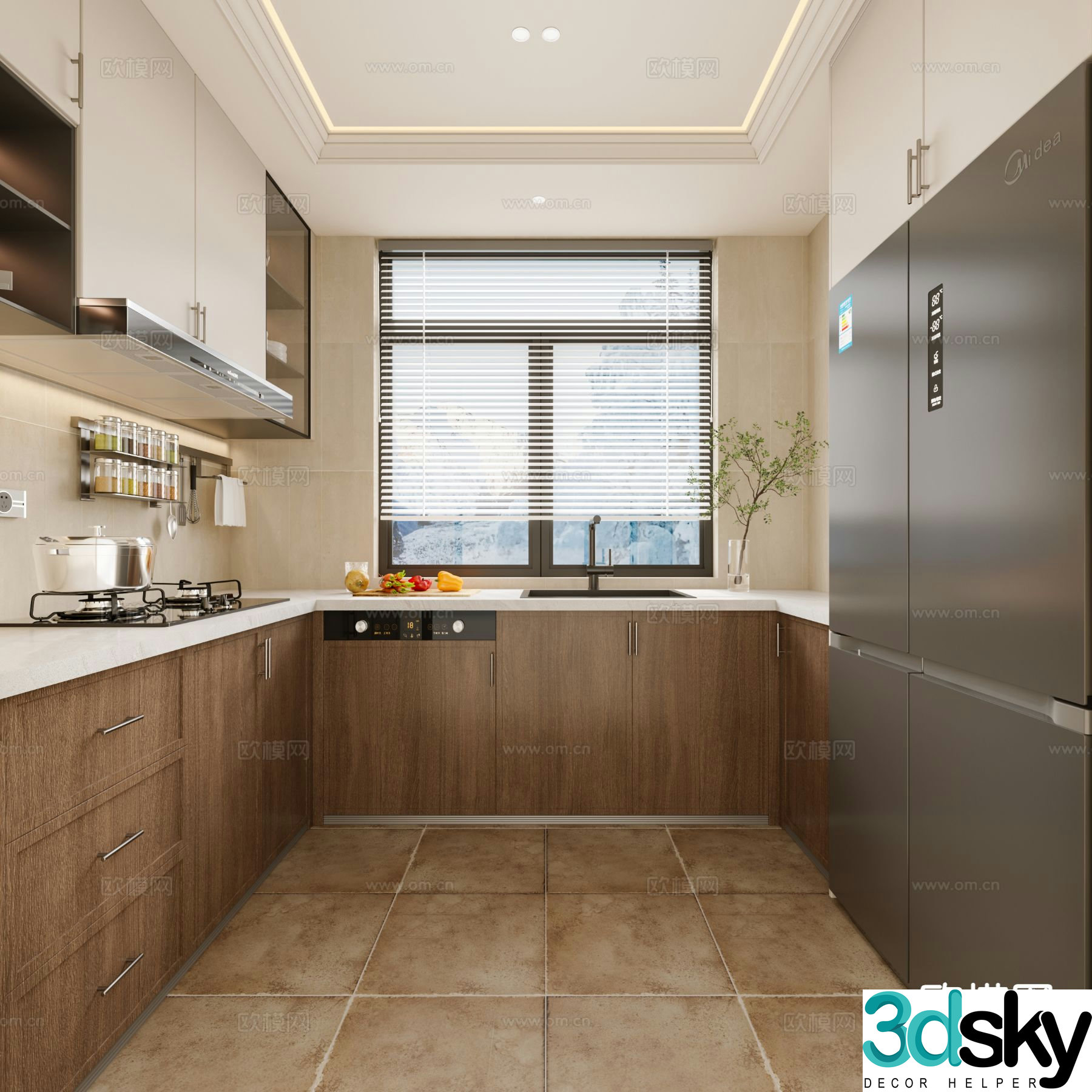 American kitchen 3d model
