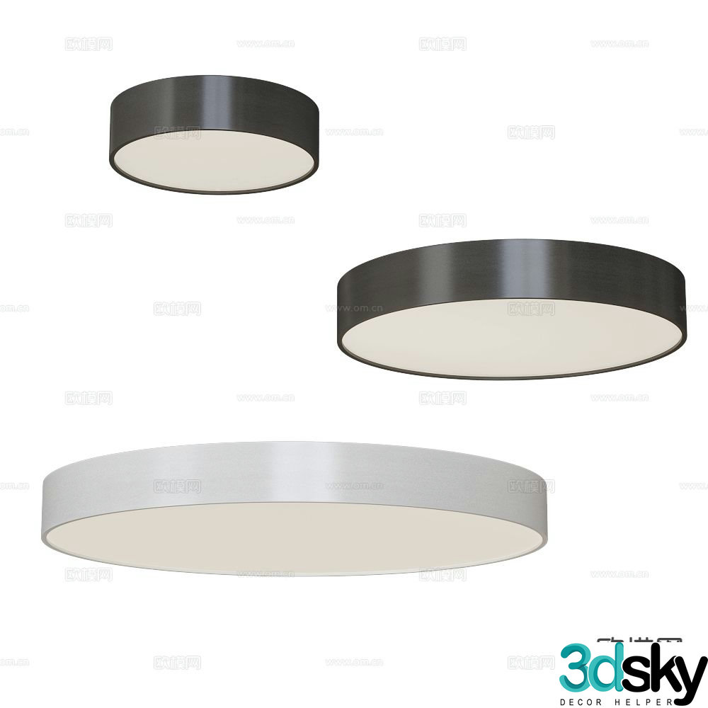 ANCARD round ceiling lamp 3d model