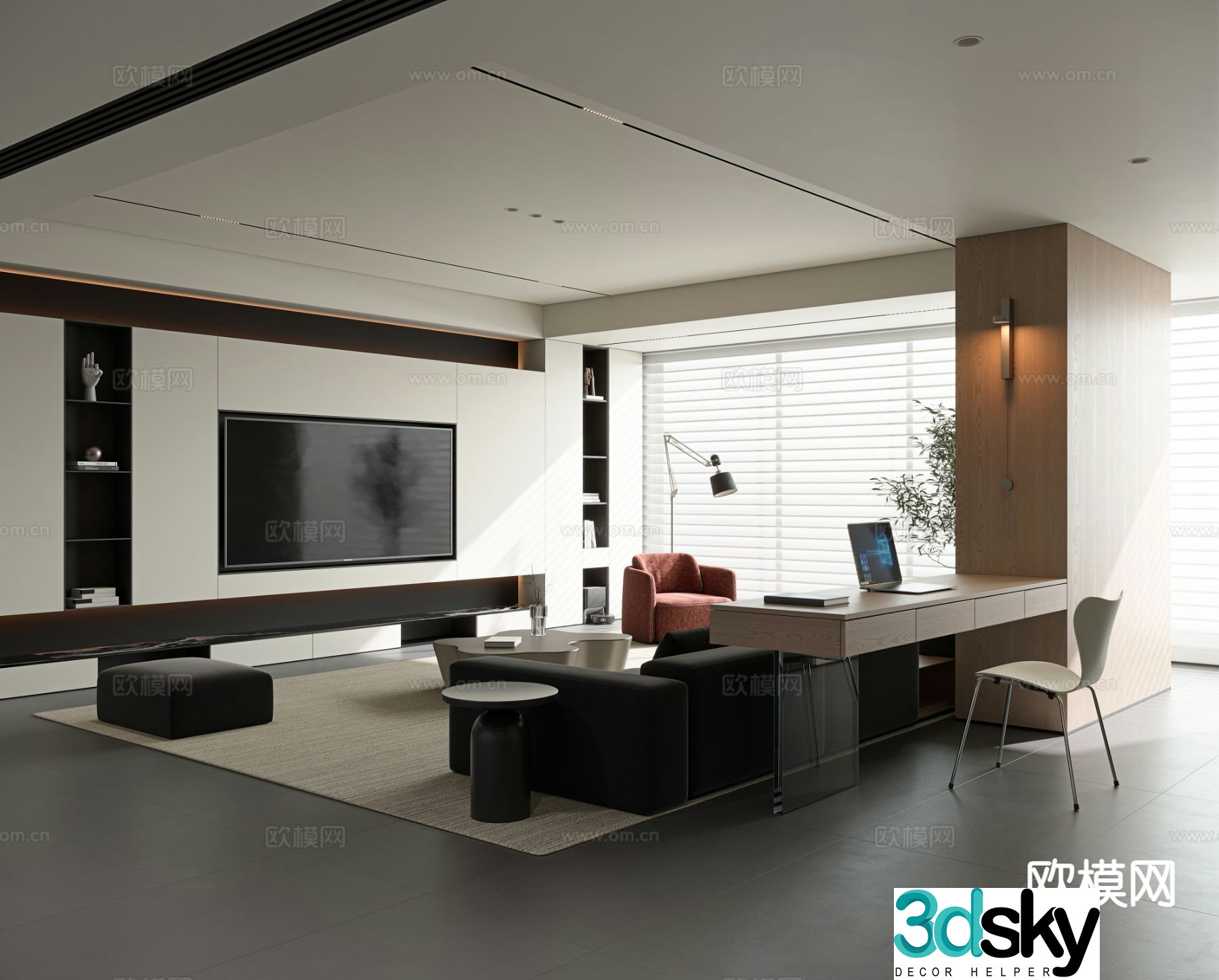 Italian living room 3d model