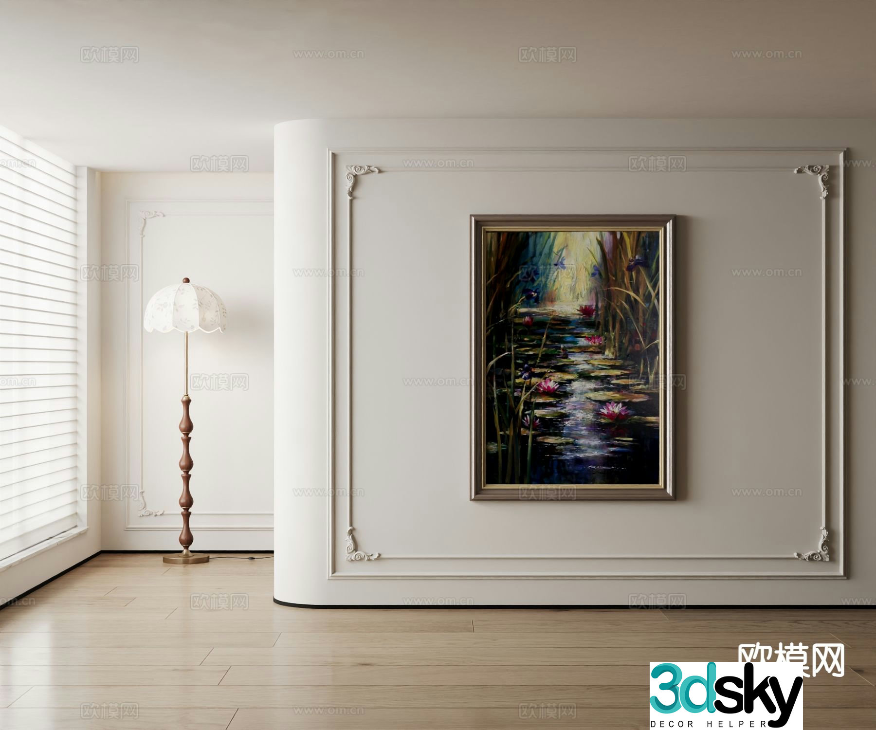 American oil painting art painting decorative painting 3d model