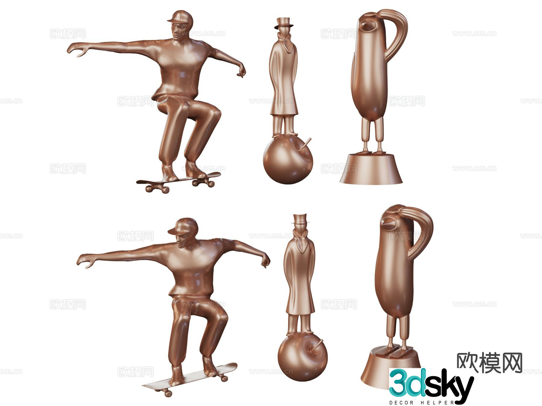 Art sculpture statue ornaments 3d model
