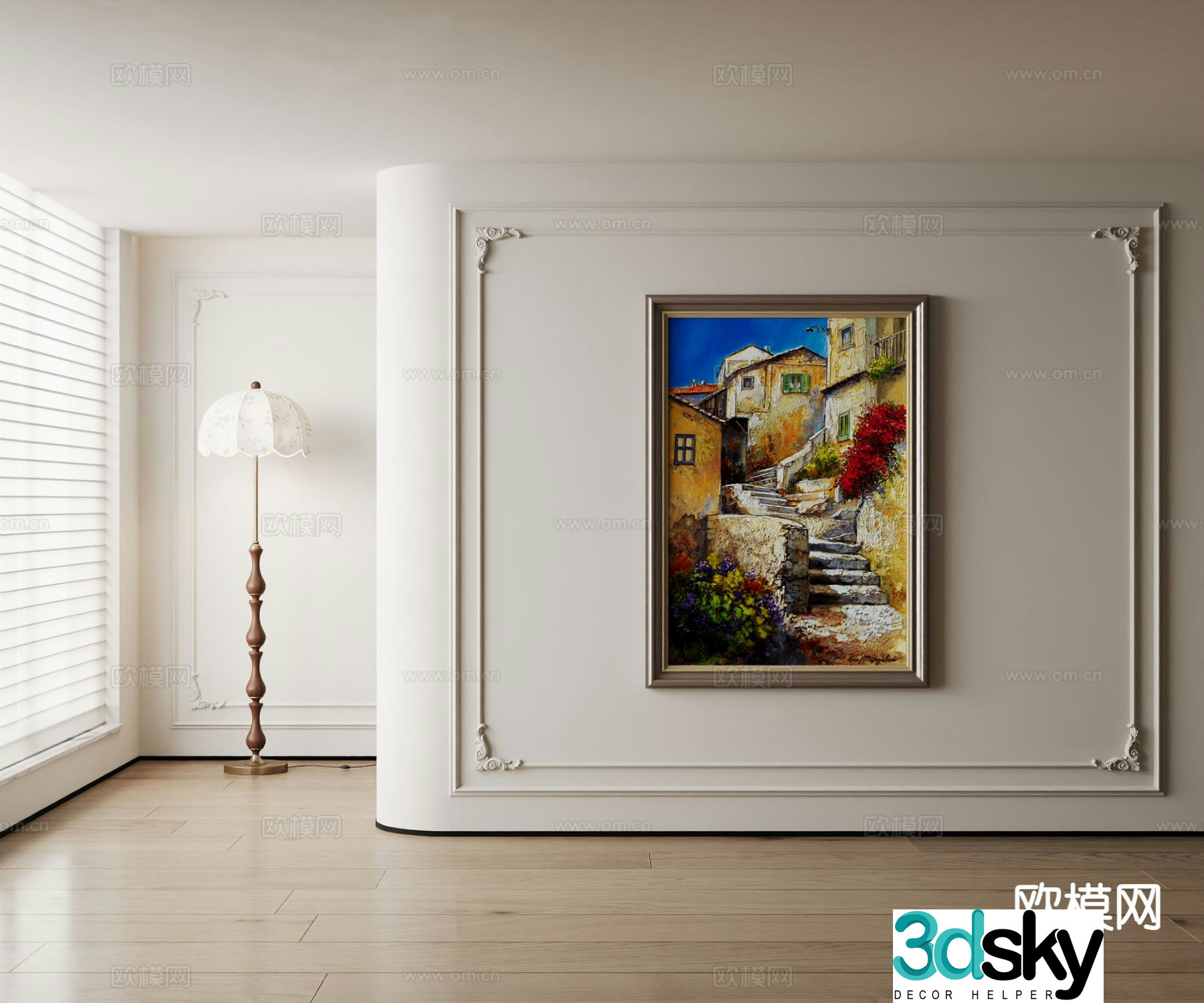 American oil painting art painting decorative painting 3d model