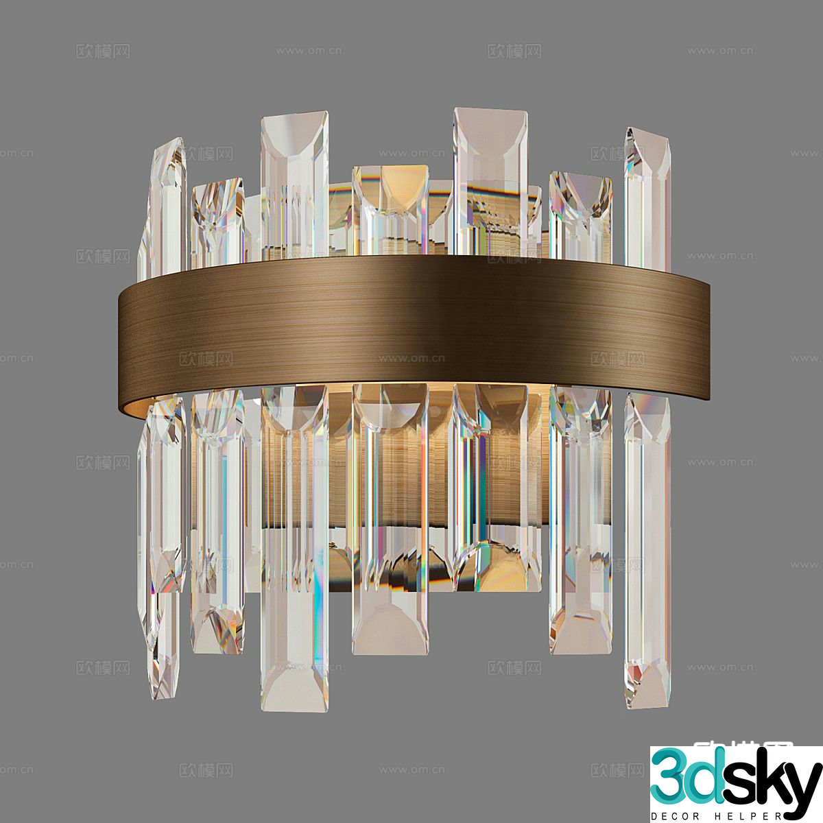 Light luxury wall lamp 3D model