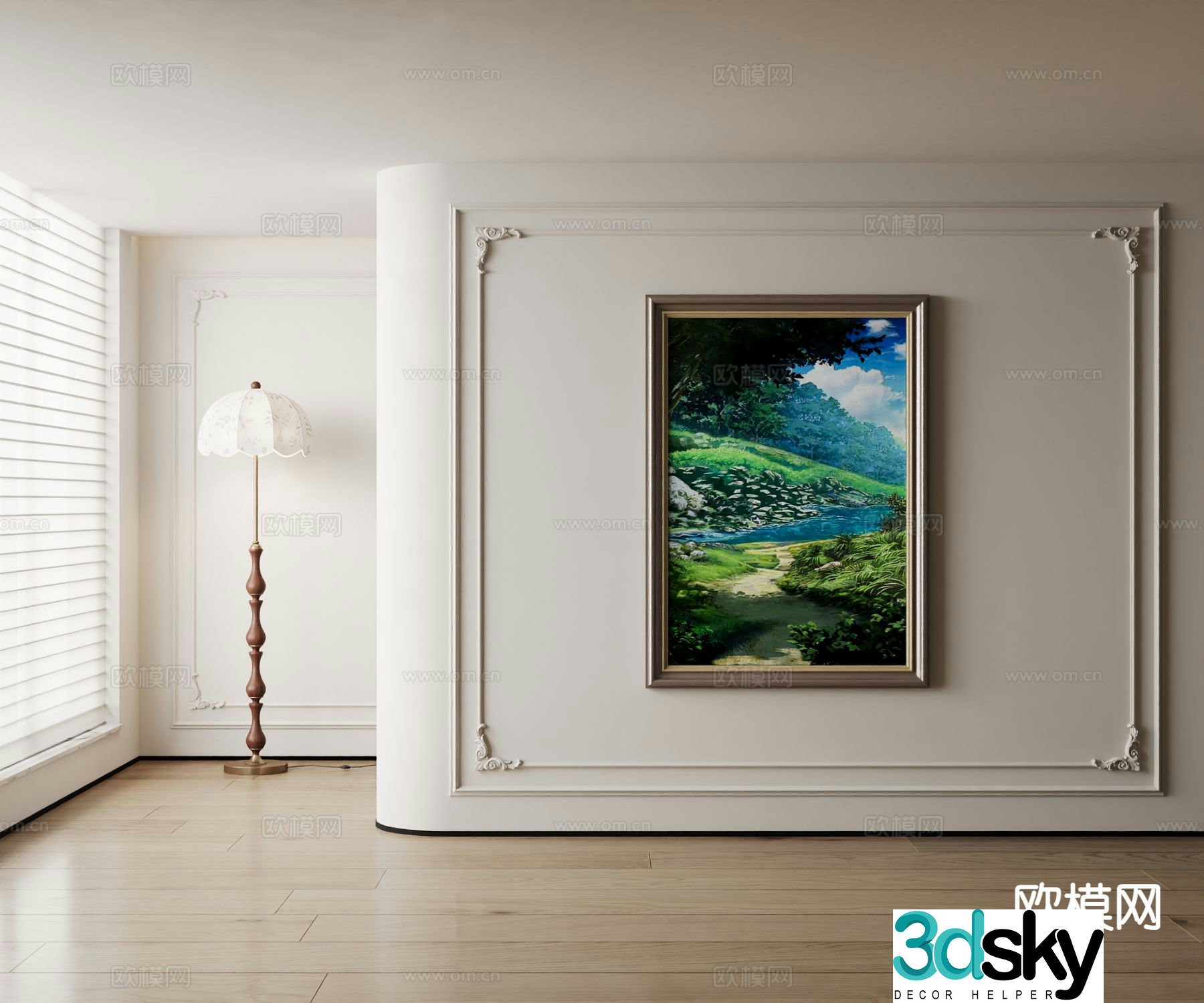 American oil painting art painting decorative painting 3d model