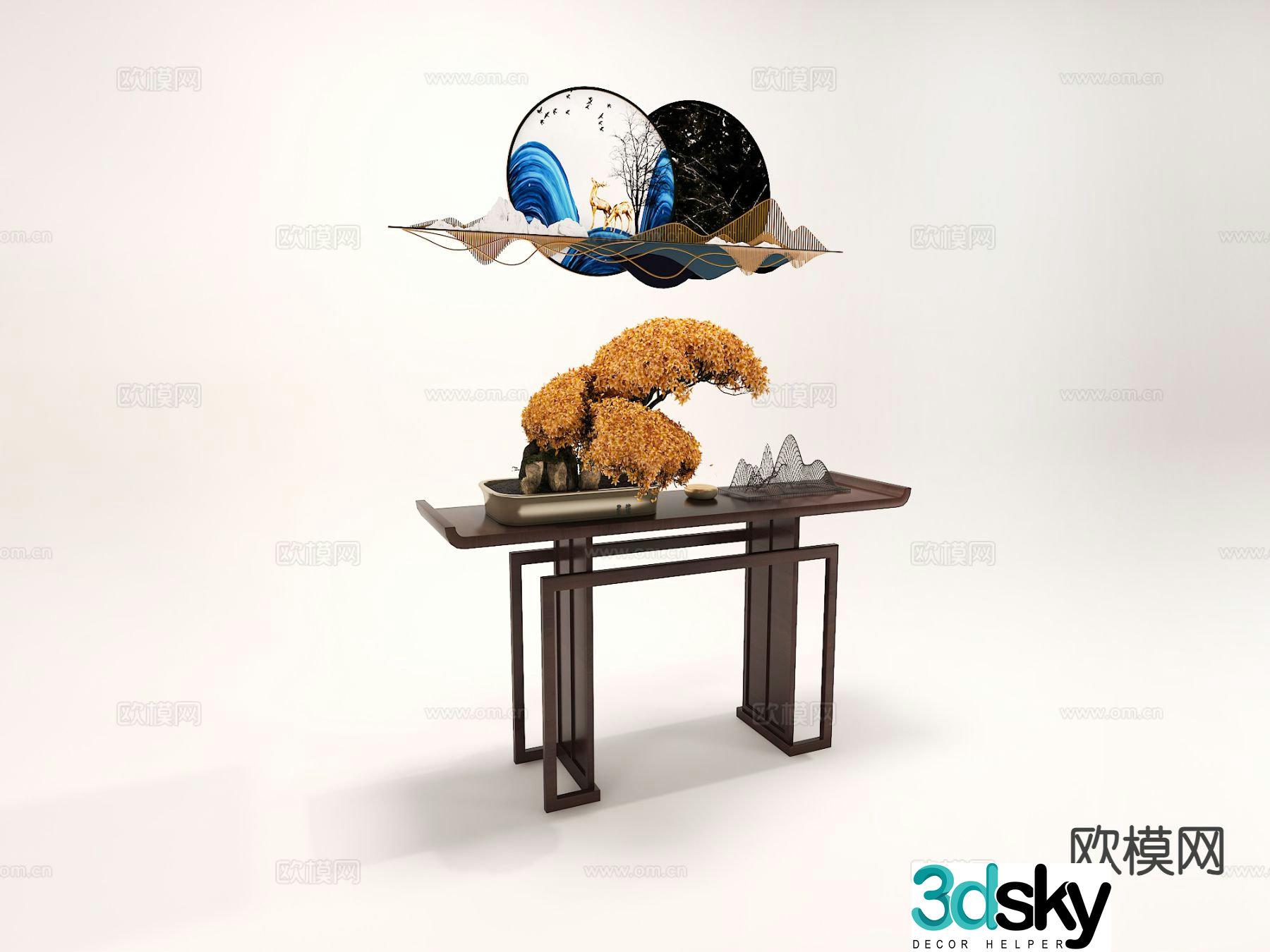 New Chinese-style Duanjingdai 3D model