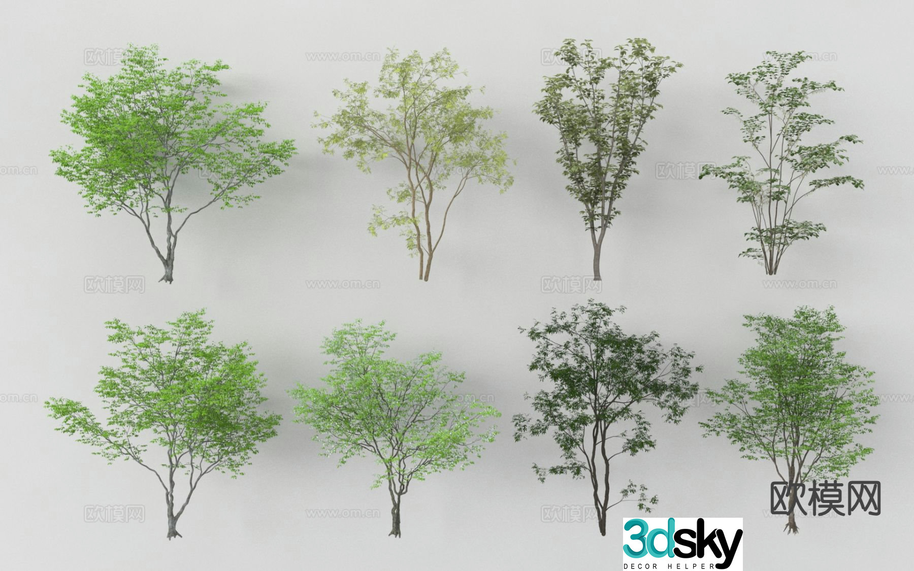 Landscape trees trees plant tree 3d model