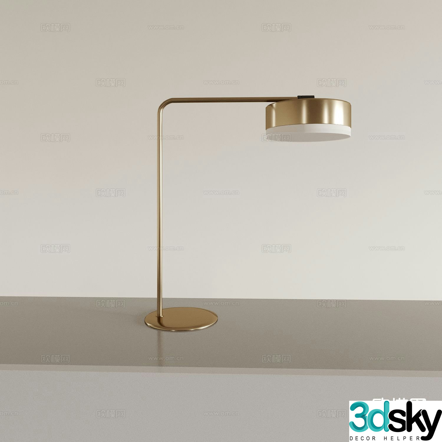 Light luxury table lamp bedside lamp 3d model