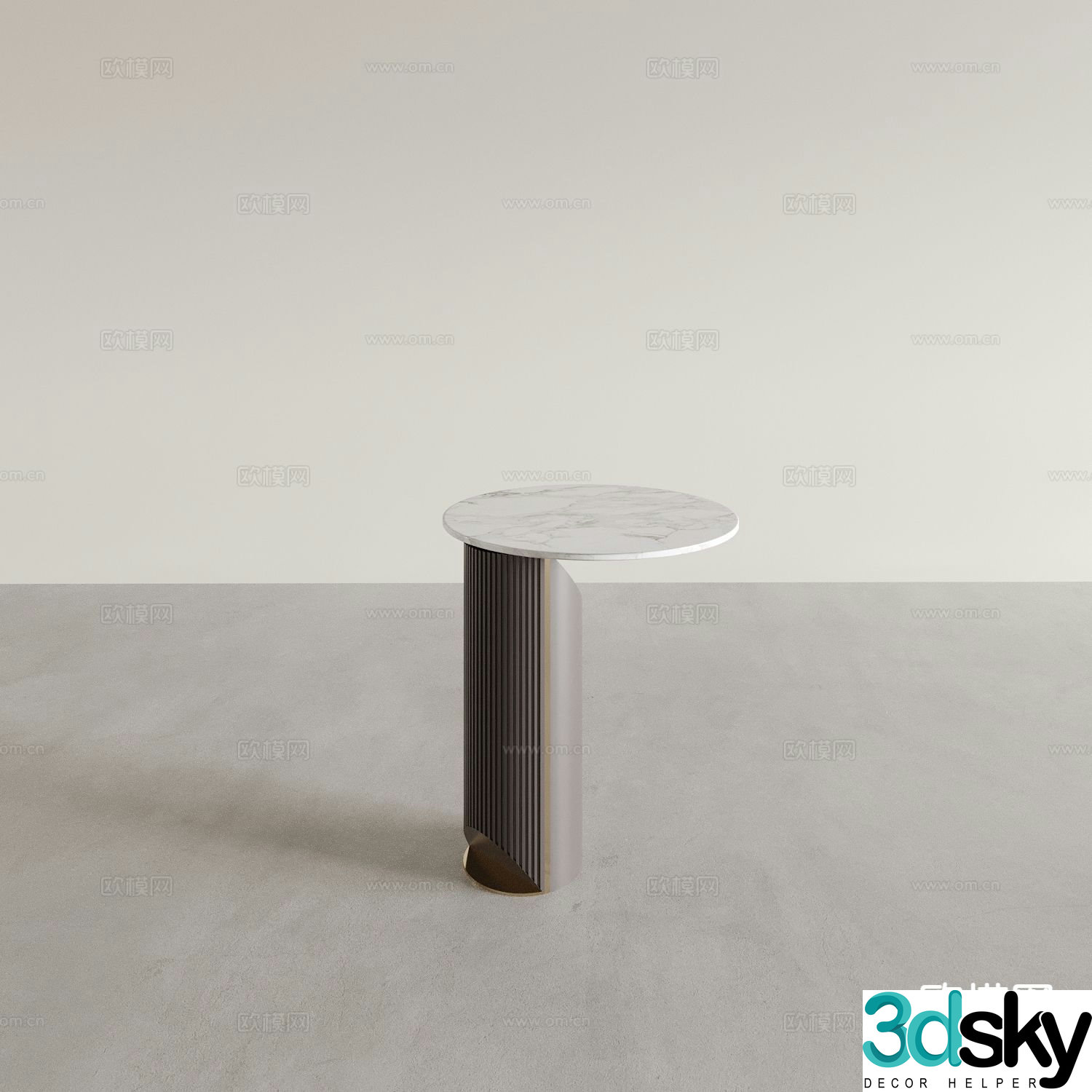 Modern side table round table small table table corner table 3D model