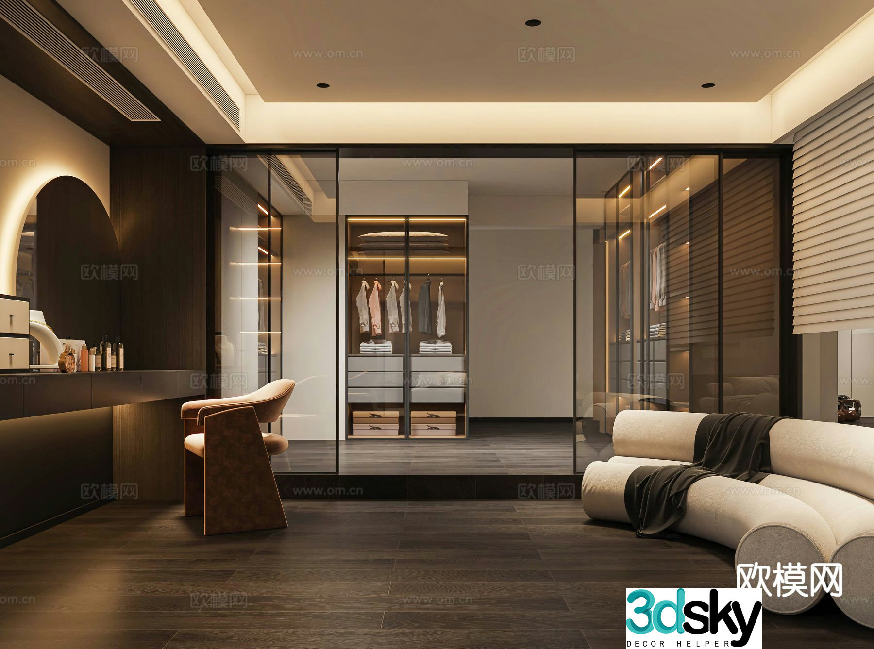 Modern cloakroom 3d model