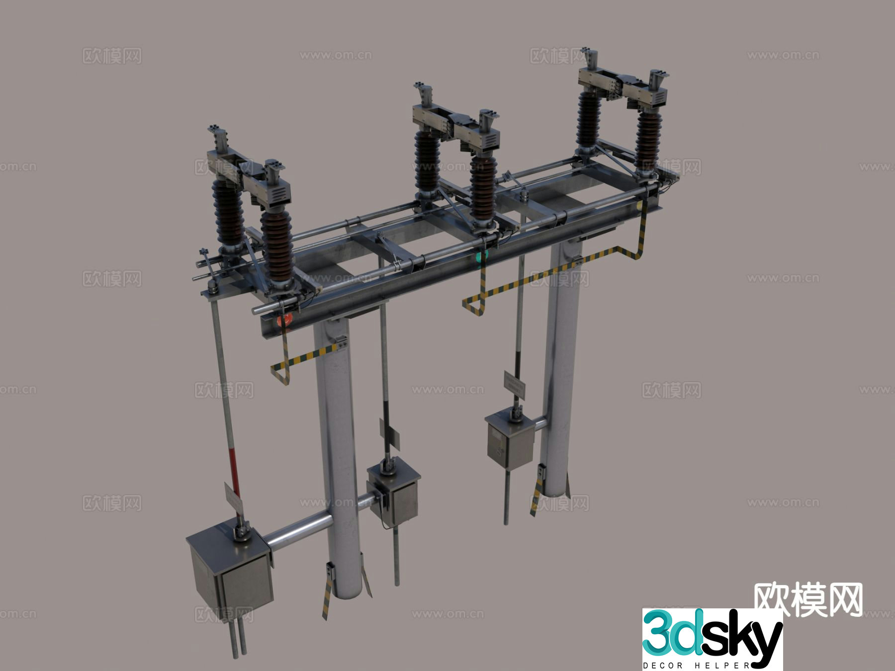High voltage isolation switch isolation switch 3d model