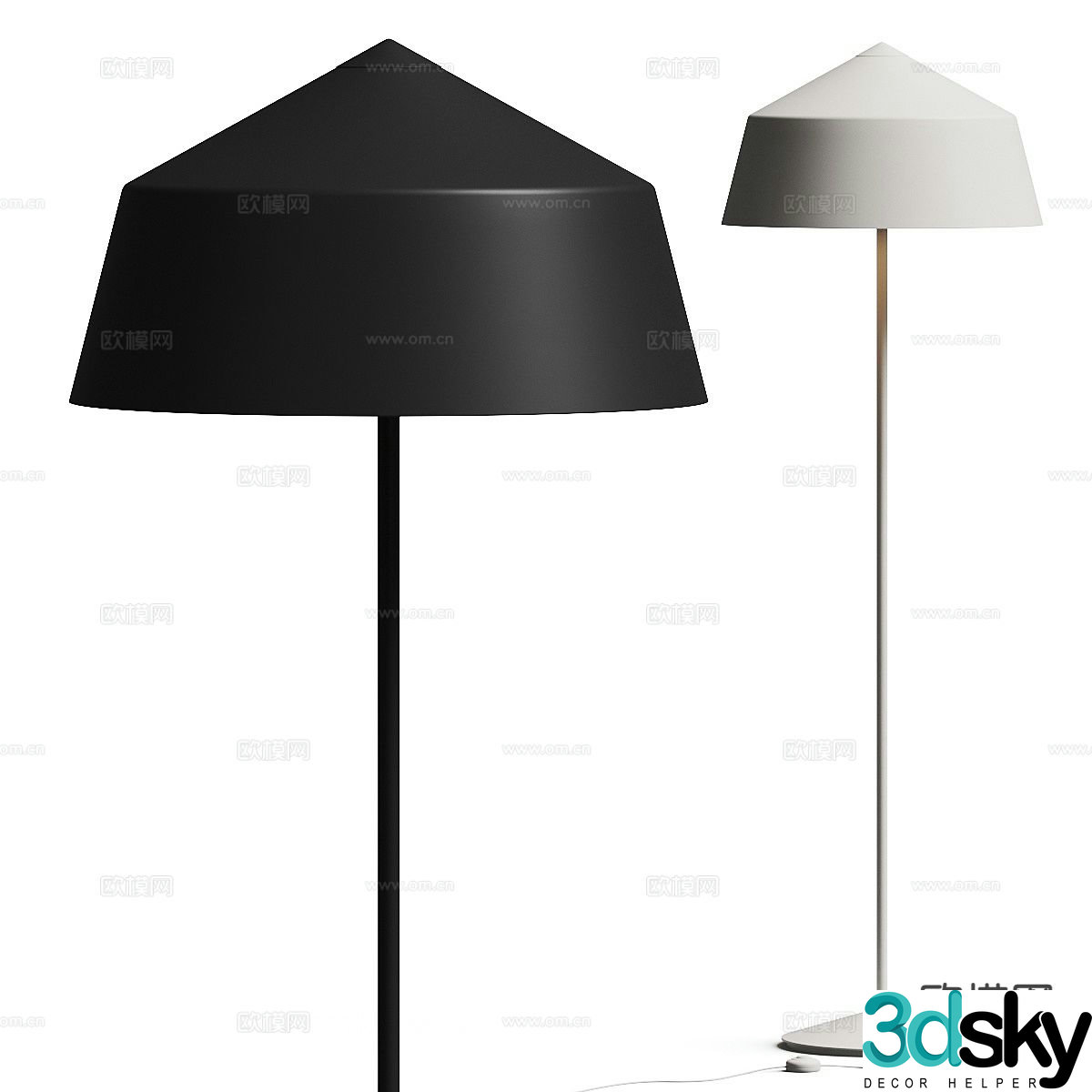 Modern floor lamp 3d model
