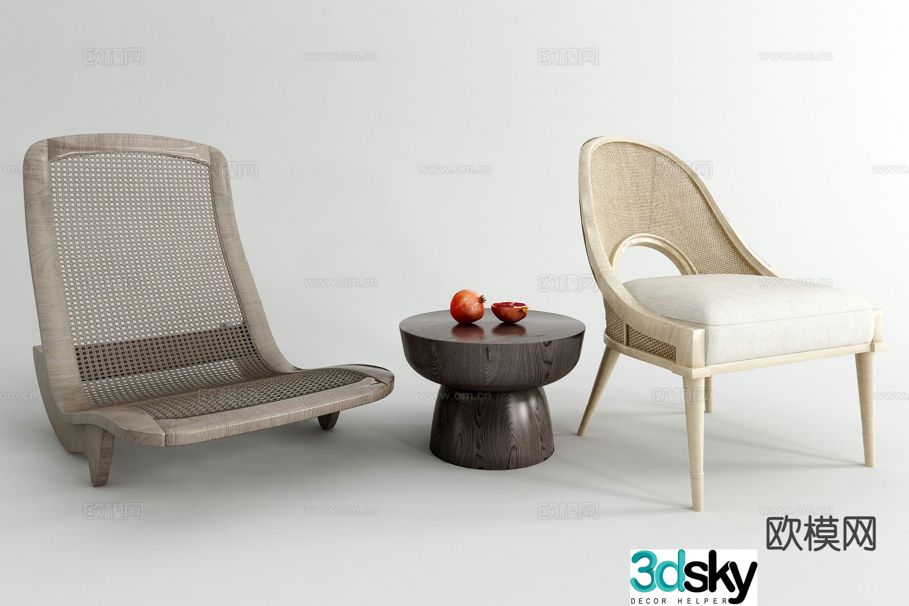Southeast Asia outdoor chair leisure chair 3d model