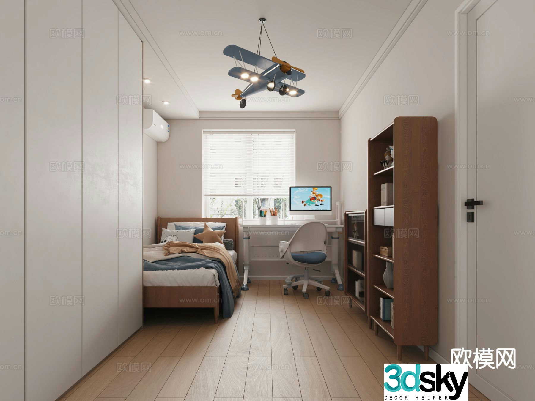 Modern children’s room boy’s room kid’s room 3d model