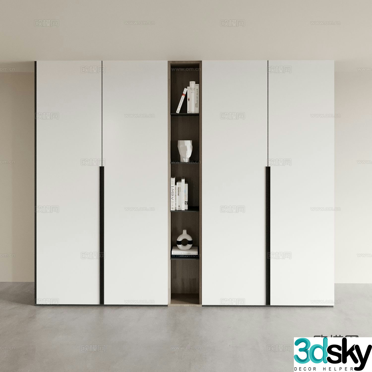 modern wardrobe wardrobe 3d model