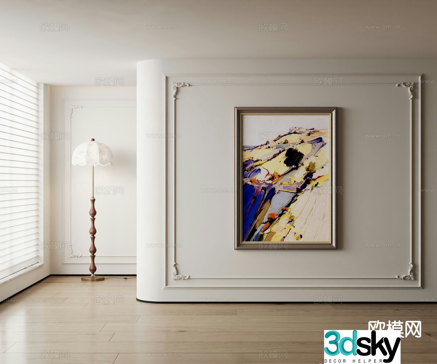 American oil painting art painting decorative painting 3d model