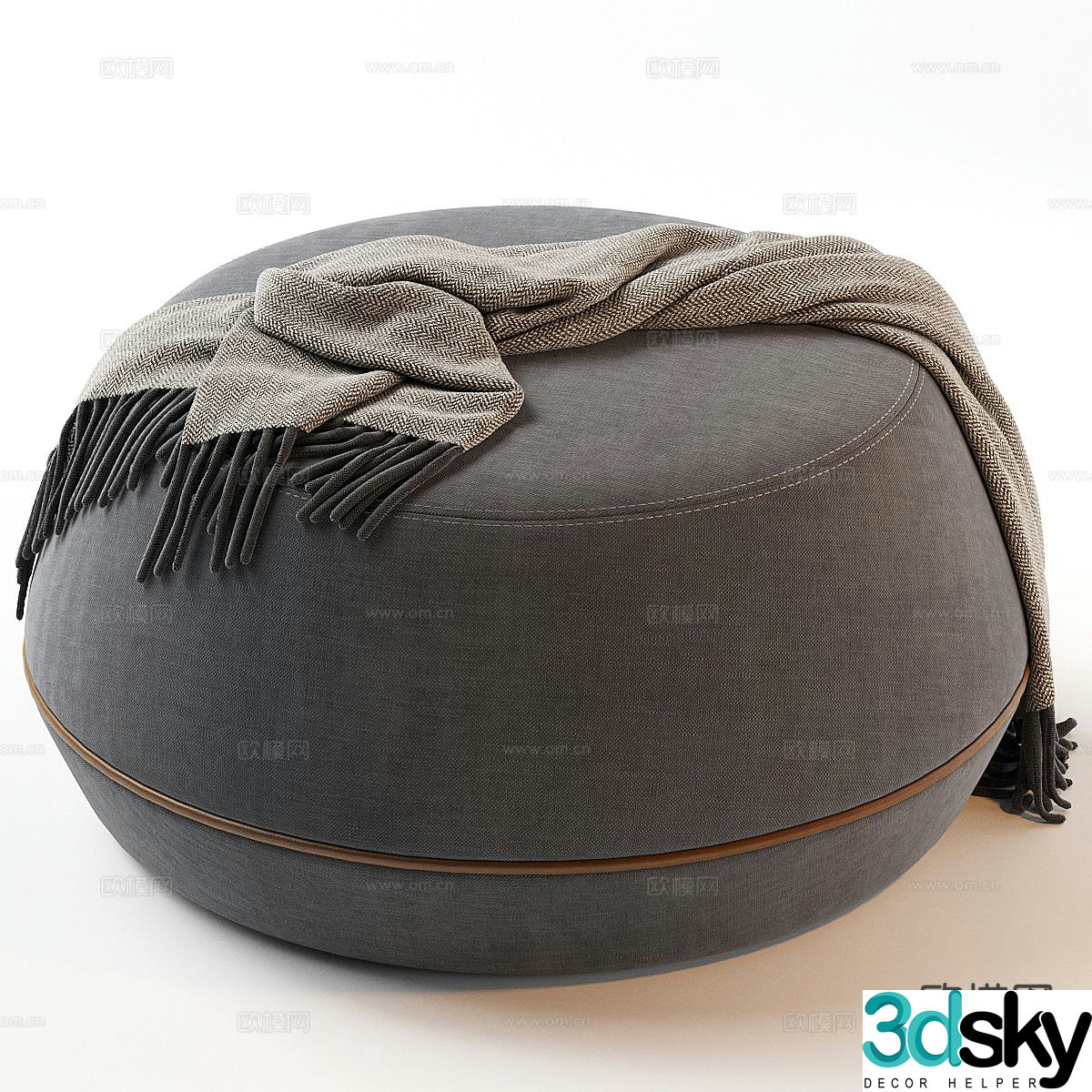 Modern stool sofa stool low stool 3d model