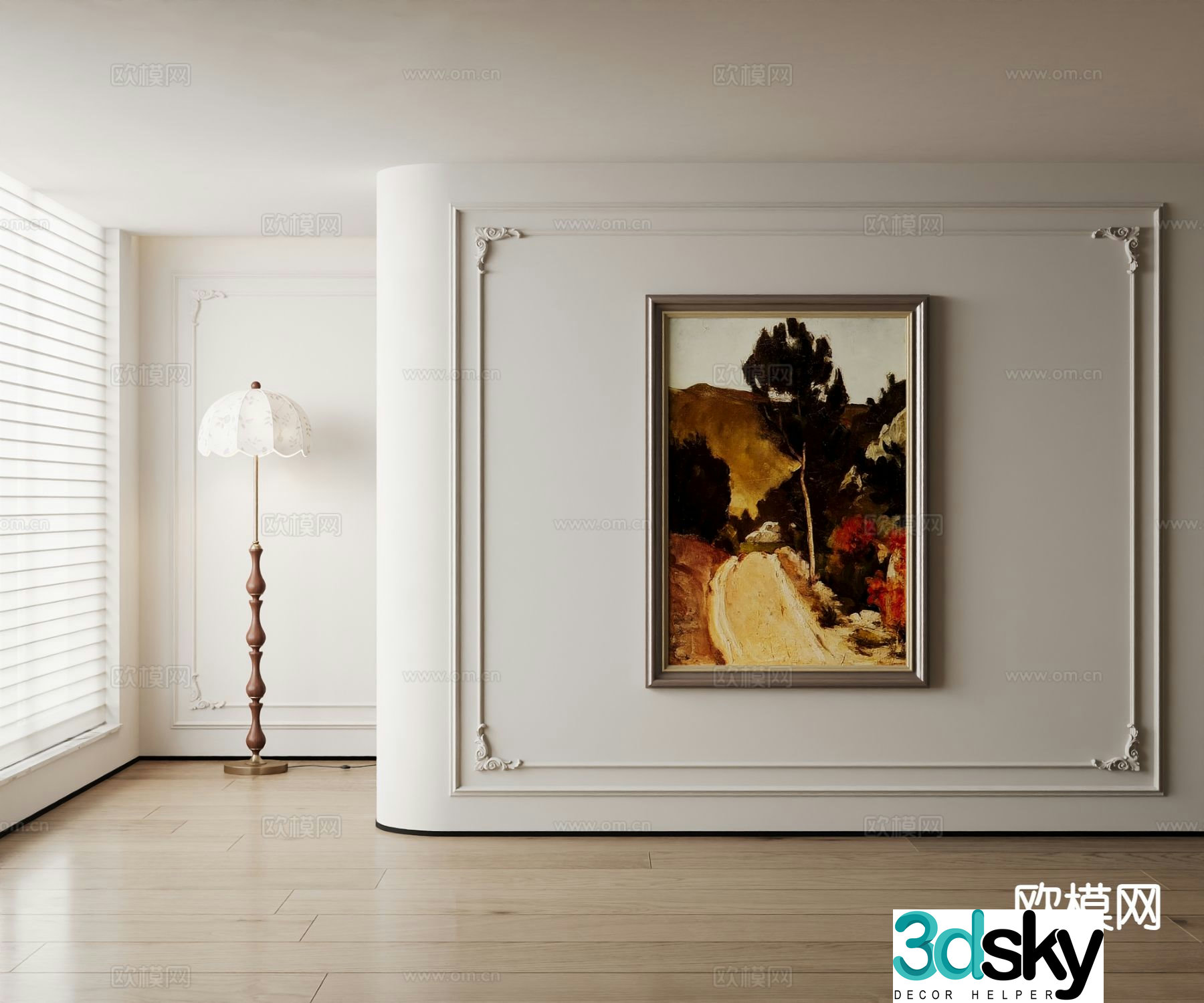 American oil painting art painting decorative painting 3d model