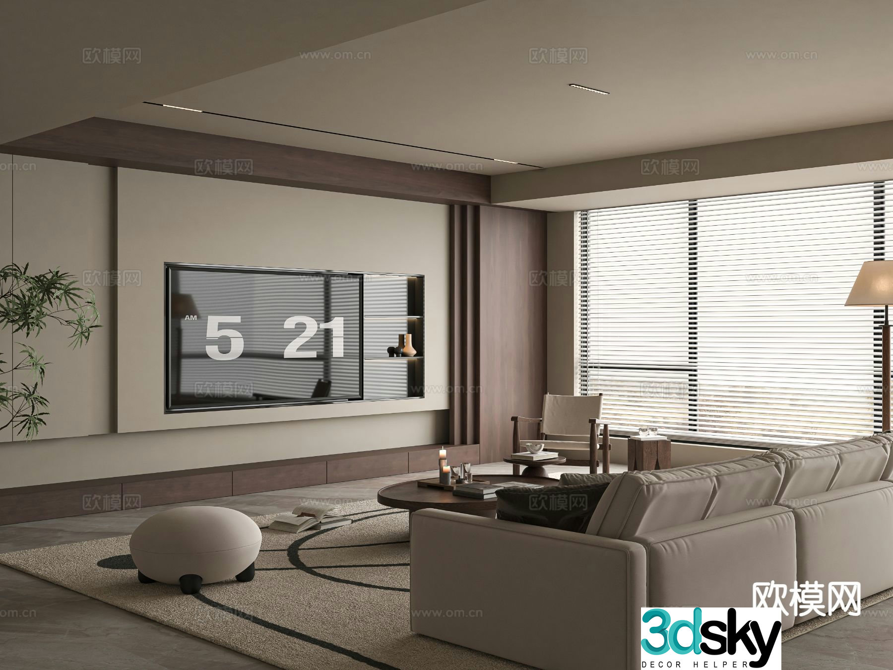 Medieval style living room 3D model