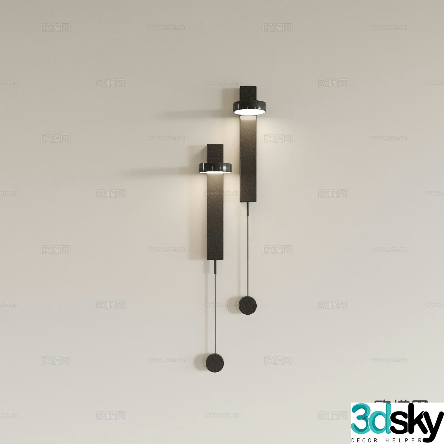 Modern wall lamp bedside lamp 3d model