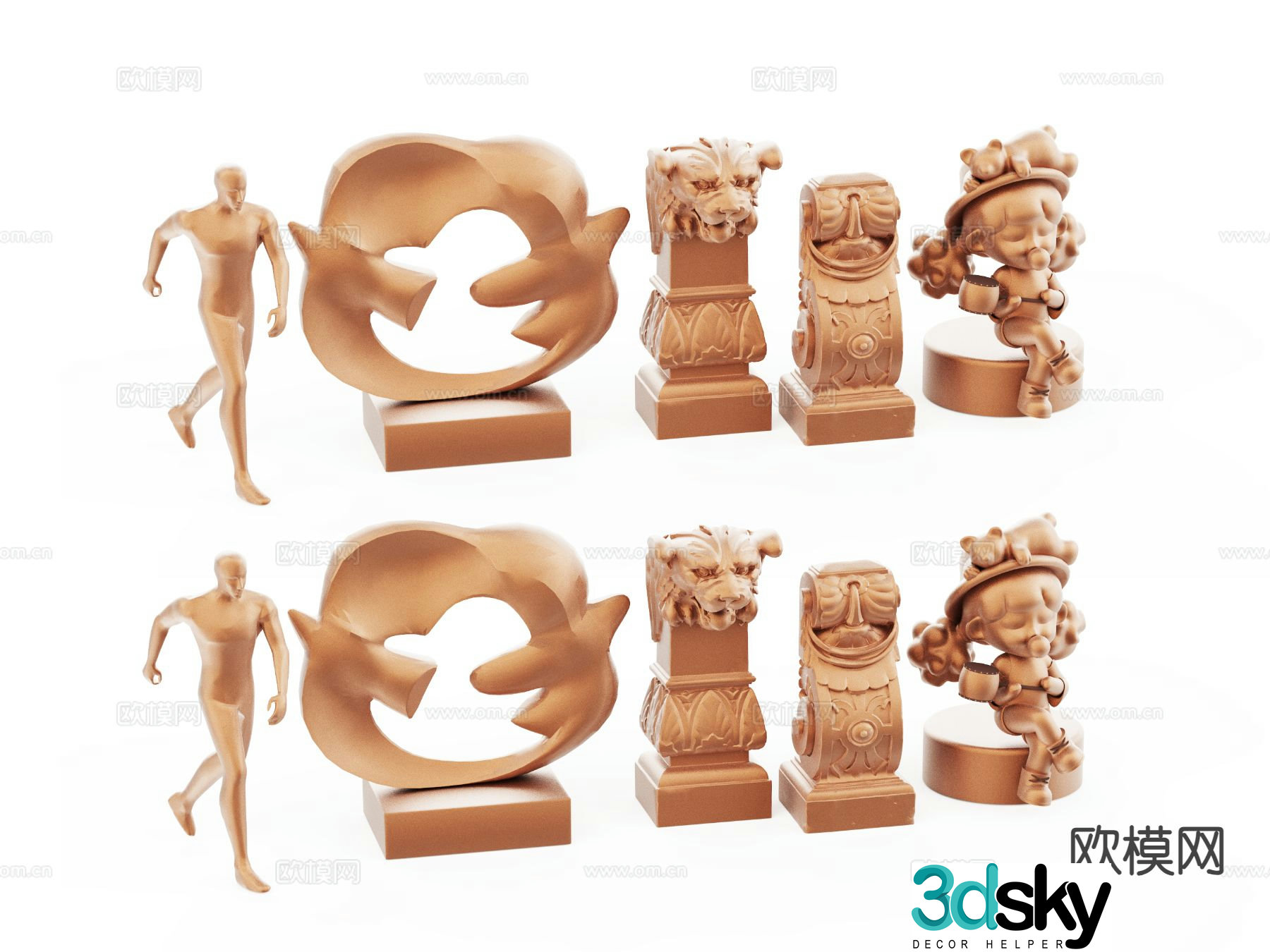 Cartoon sculpture art sculpture 3d model