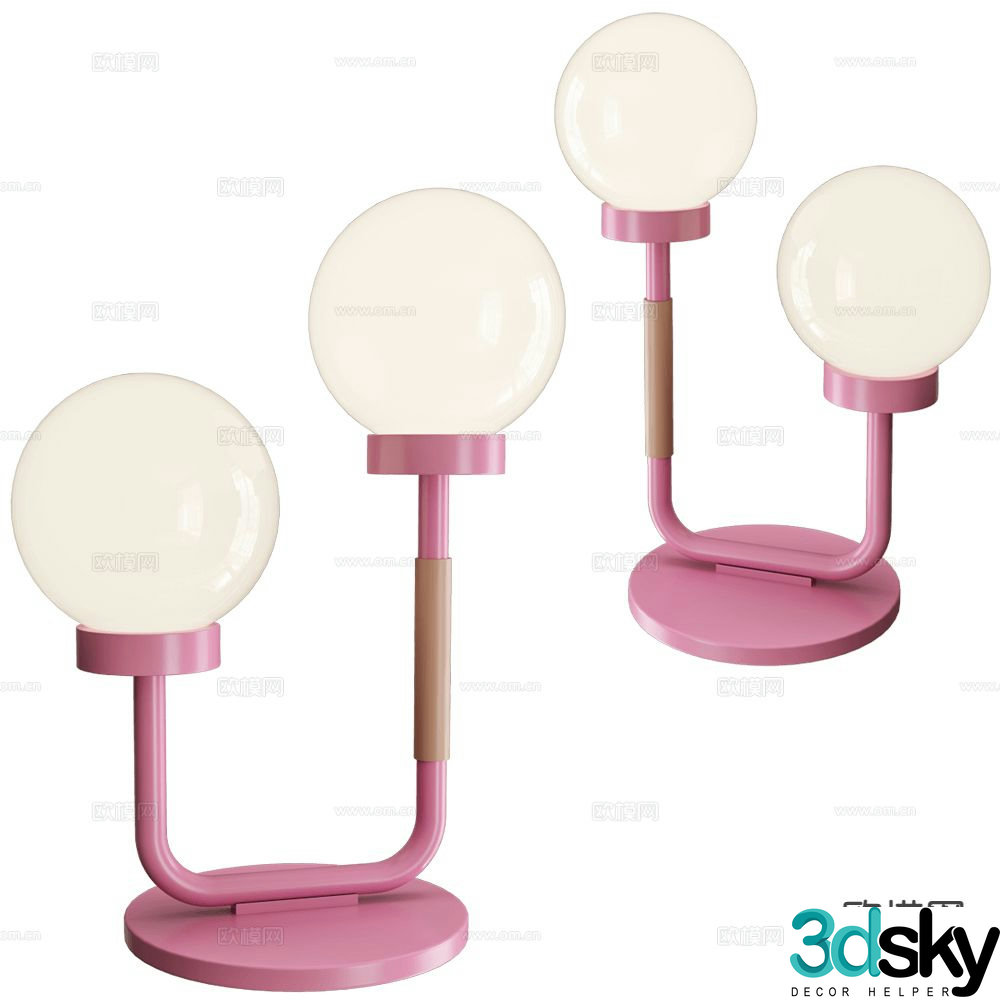 SWEDISH NINJA double-headed table lamp 3d model
