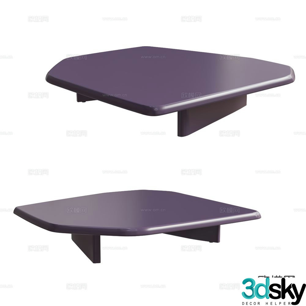 BAXTER Italian coffee table 3d model