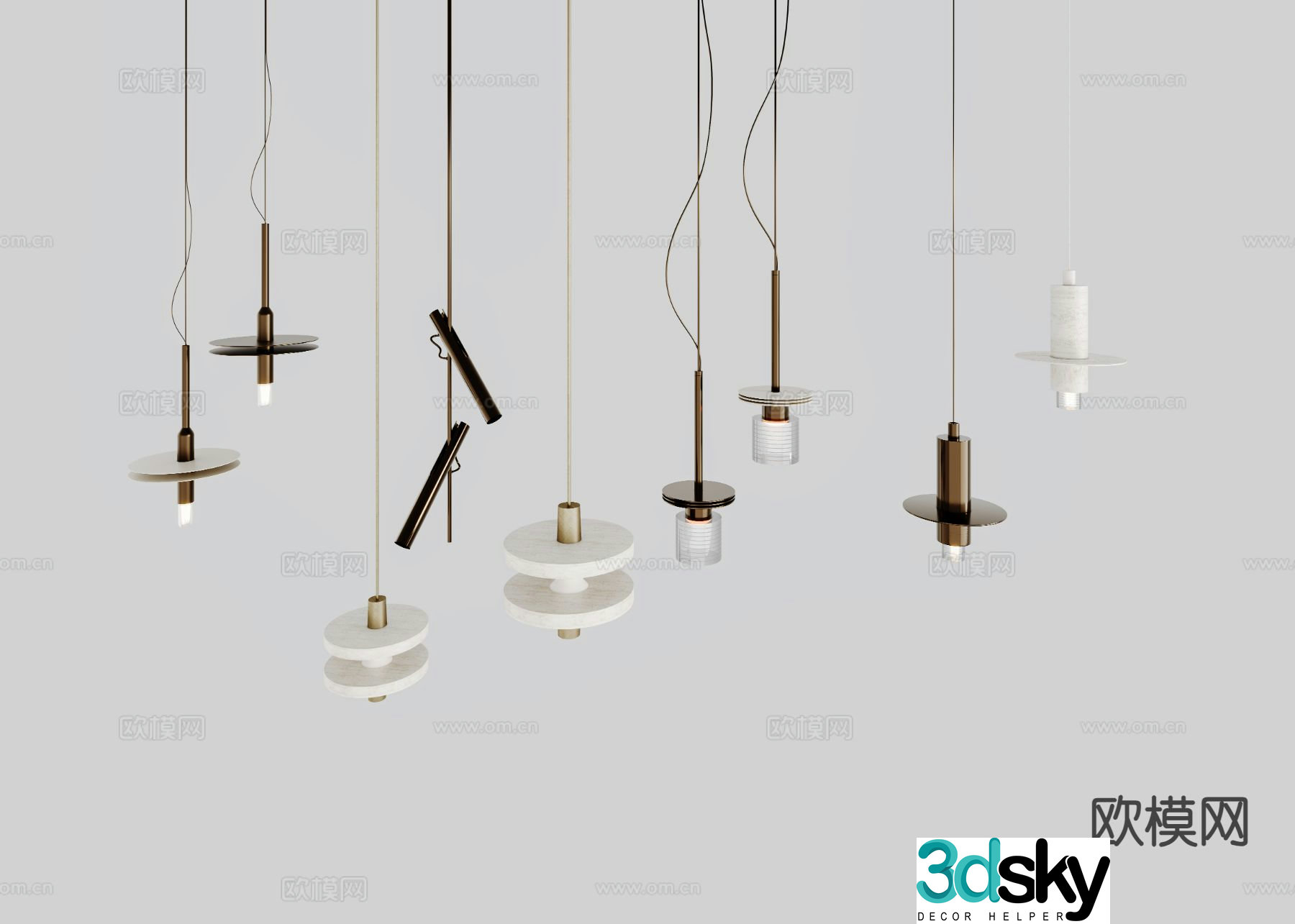 Bedside small chandelier 3d model