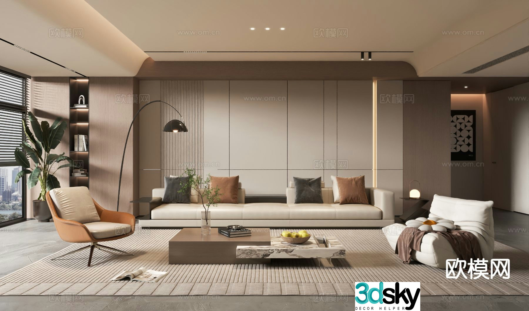 Modern living room 3d model