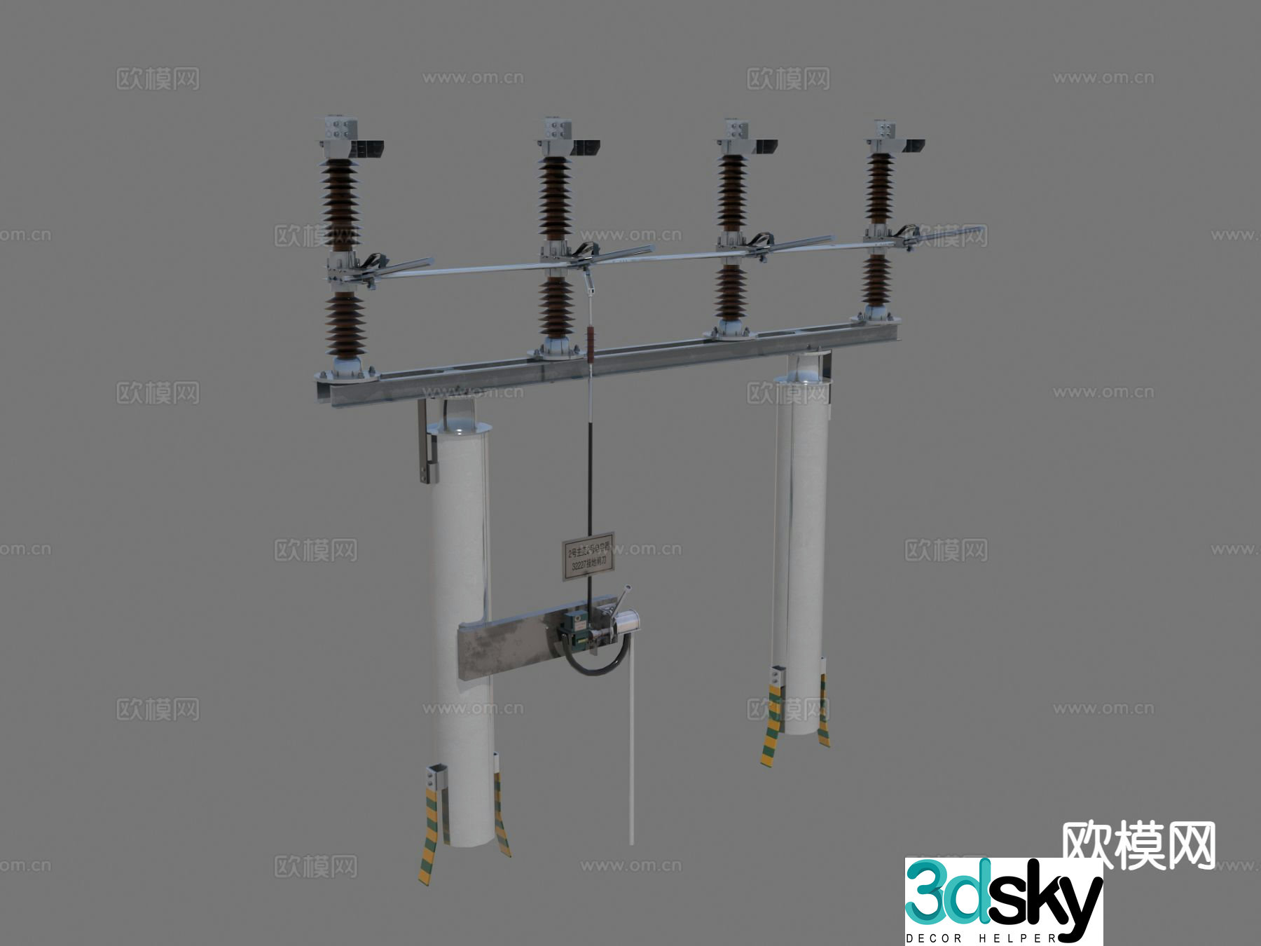 High voltage isolation switch isolation switch 3d model