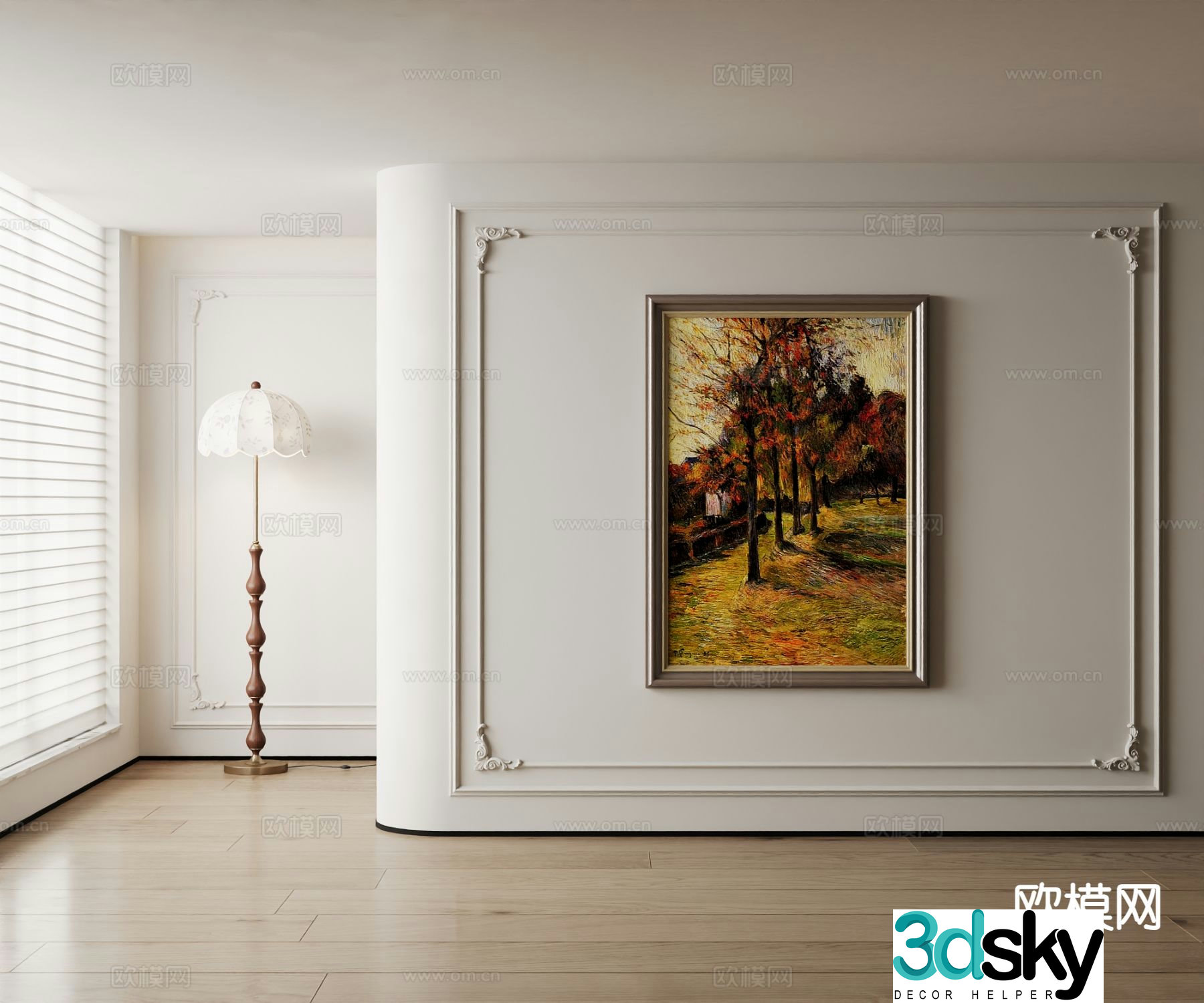 American oil painting art painting decorative painting 3d model