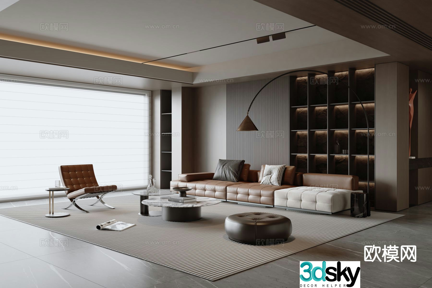 Italian living room 3d model