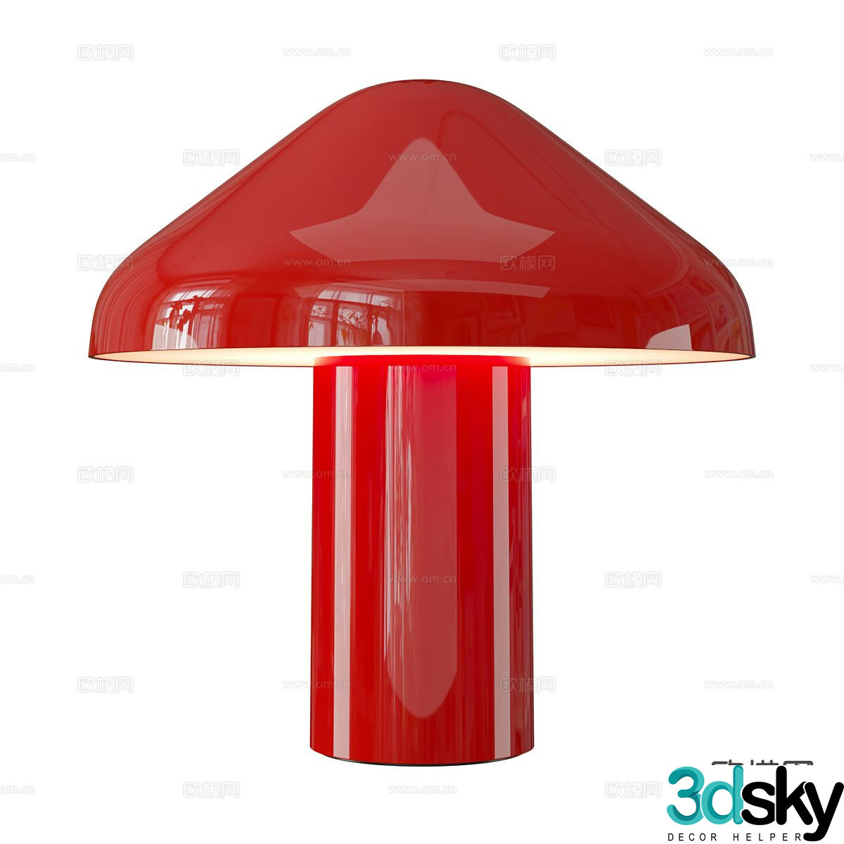 Mushroom lamp desk lamp 3d model